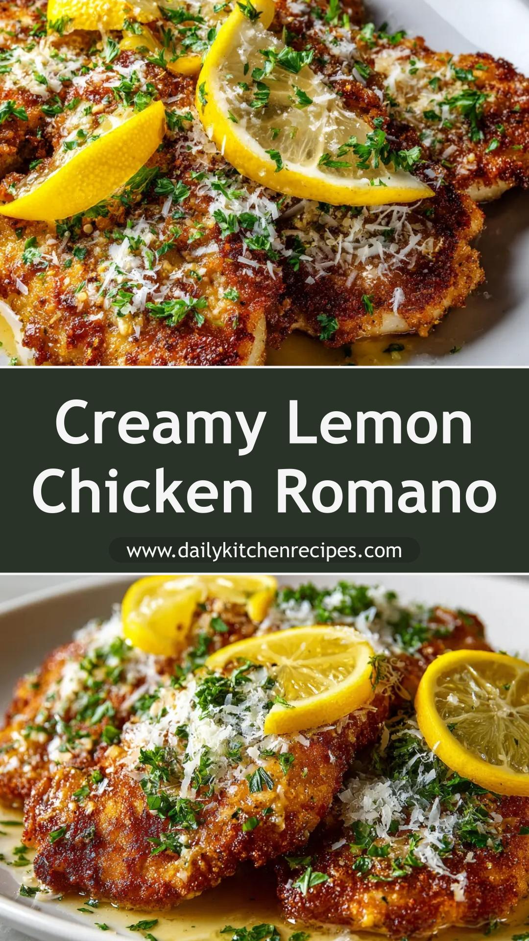 Lemon Chicken Romano with Lemon Butter Sauce — pin 2