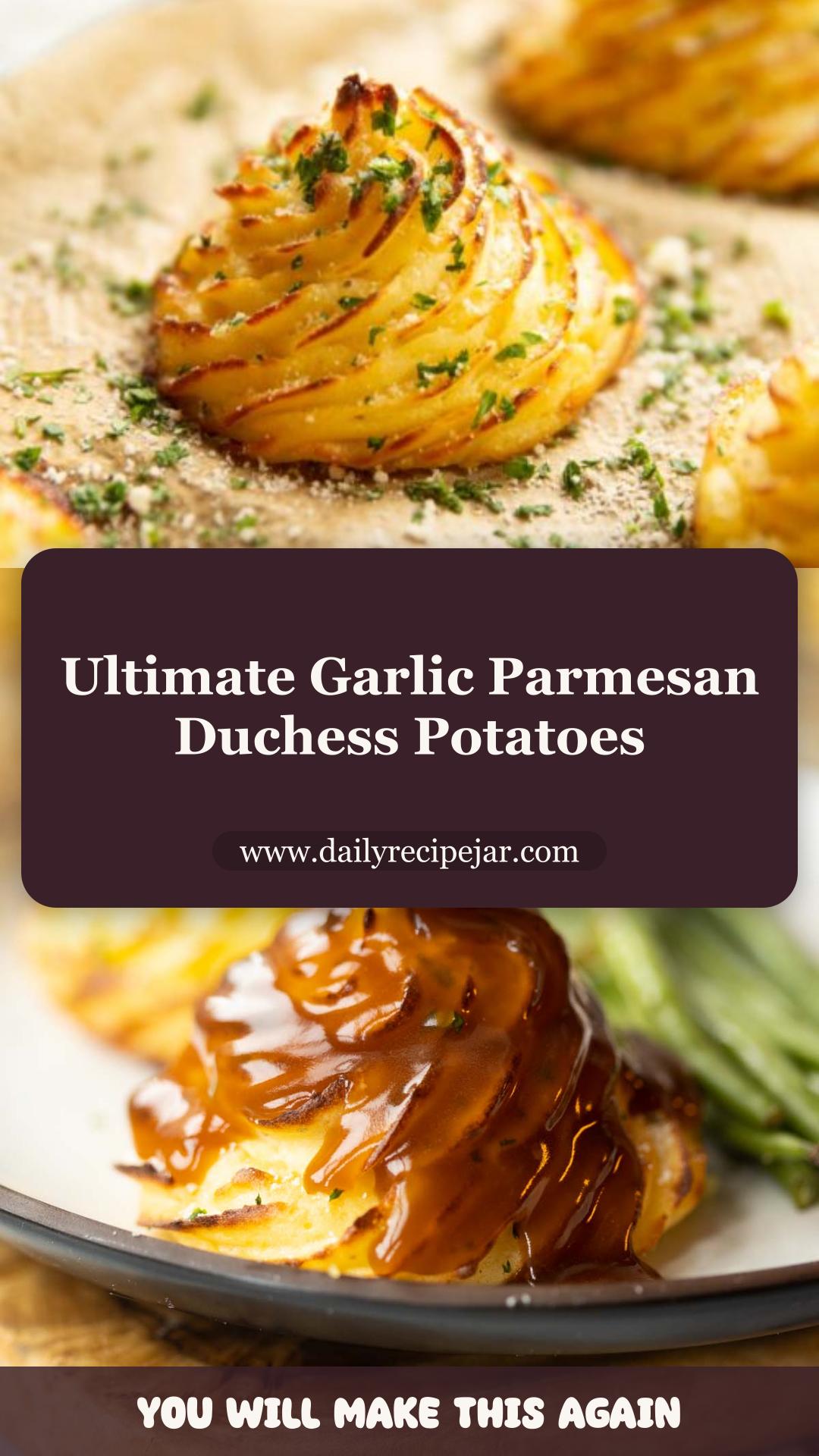 Garlic Parmesan Duchess Potatoes with Roasted Garlic — pin 1
