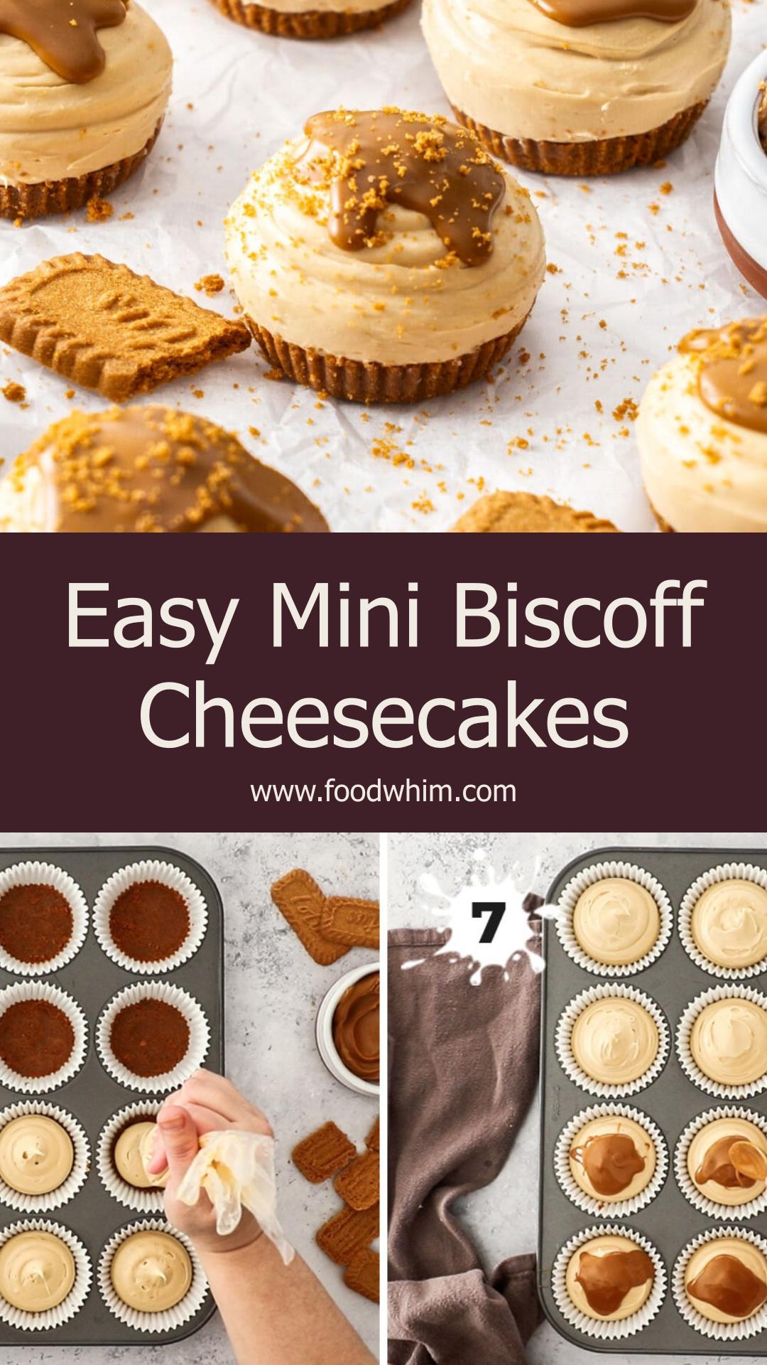 Mini Biscoff Cheesecakes With Creamy Cookie Butter Filling — pin 2
