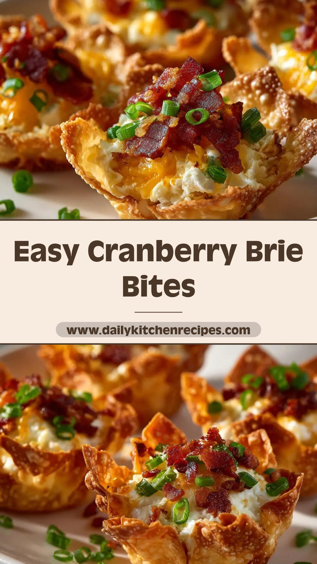 5-Ingredient Cranberry Brie Bites with Pecans — pin 1