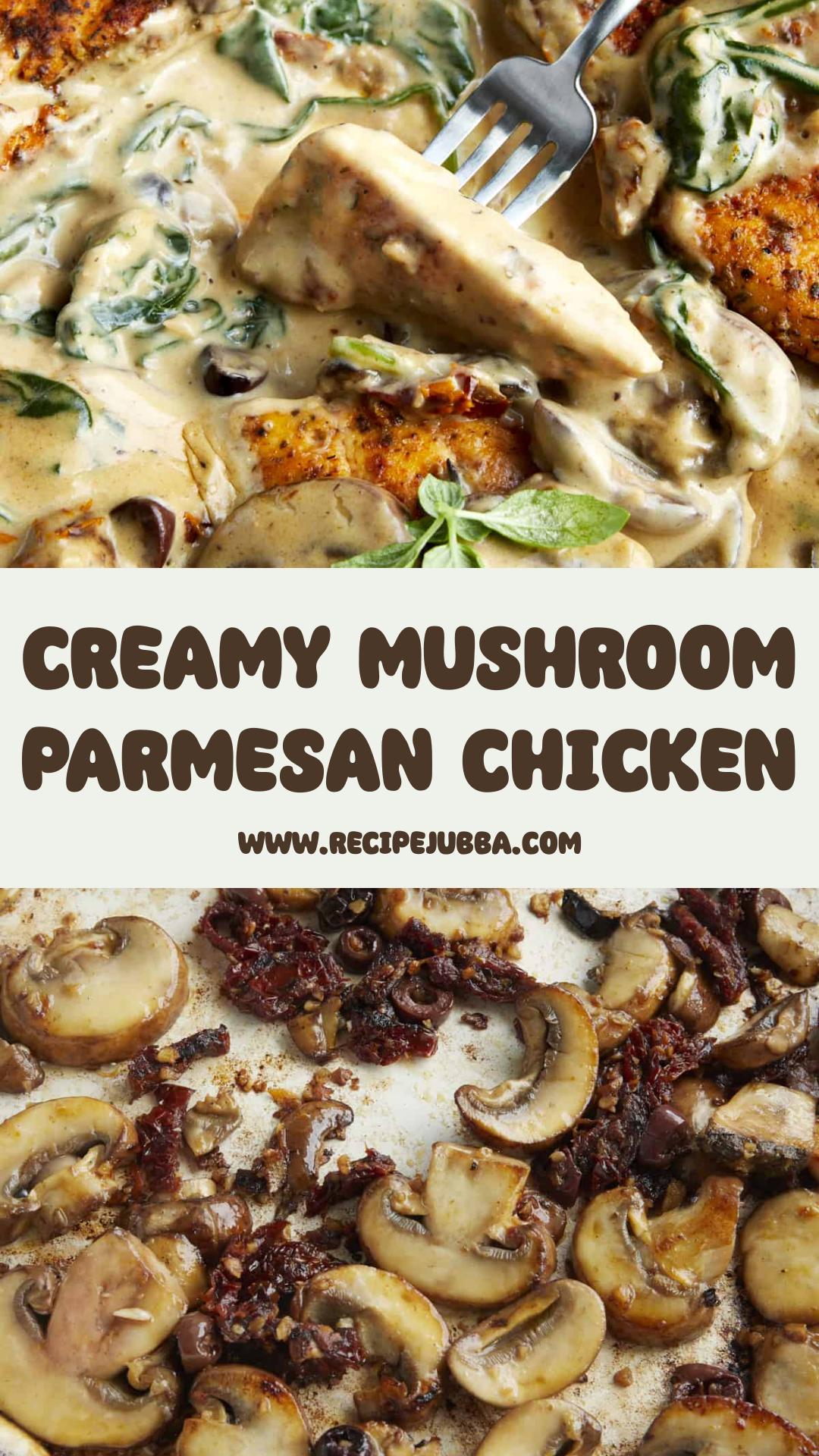 Creamy Mushroom Chicken with Sun-Dried Tomatoes and Parmesan — pin 2