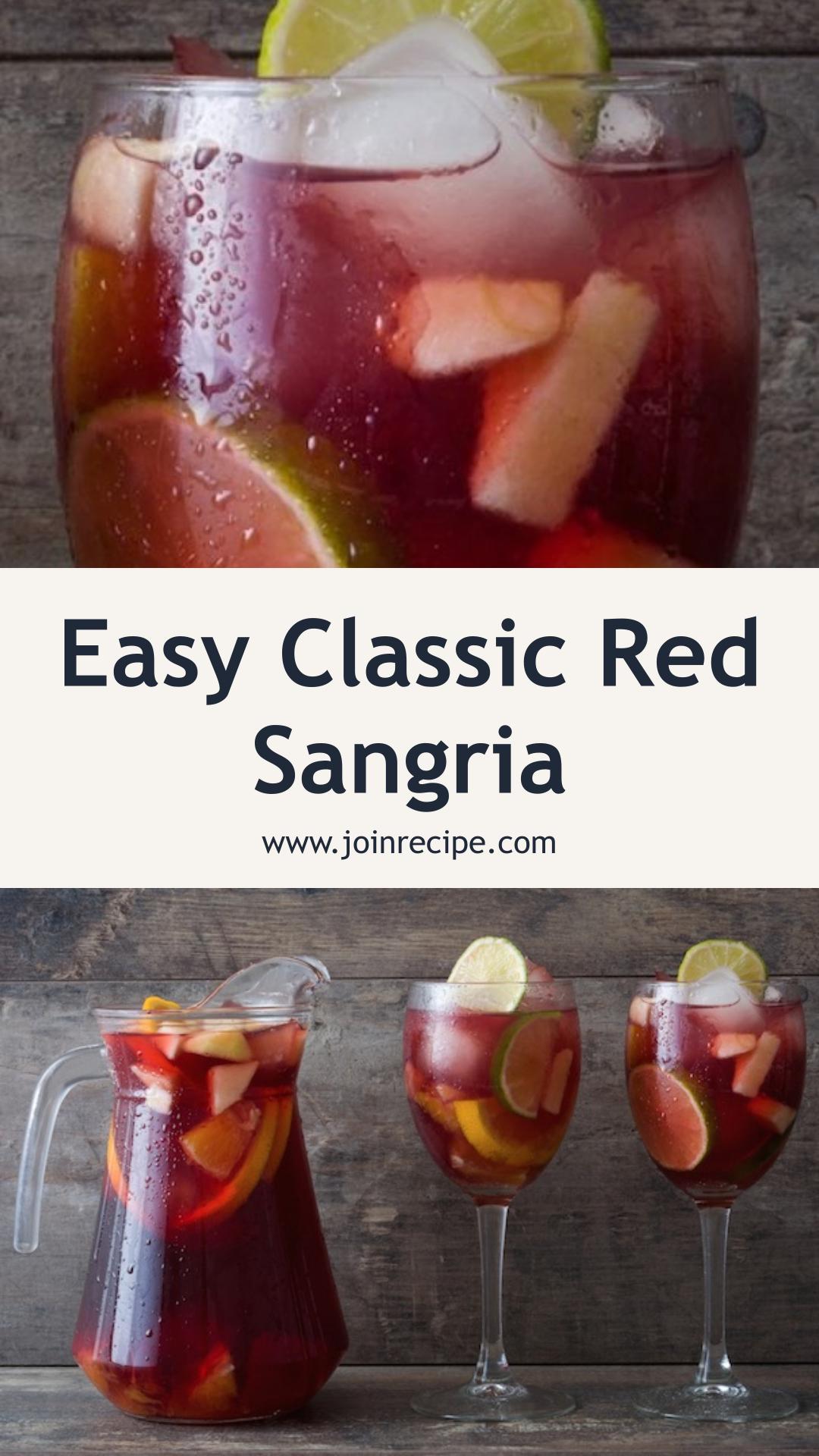 Easy Classic Red Sangria: Refreshing Summer Beverage with Bright Fruits — pin 1