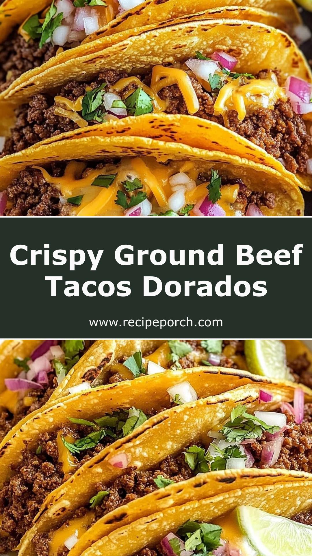 Tacos Dorados with Ground Beef and Two Cheeses — pin 1