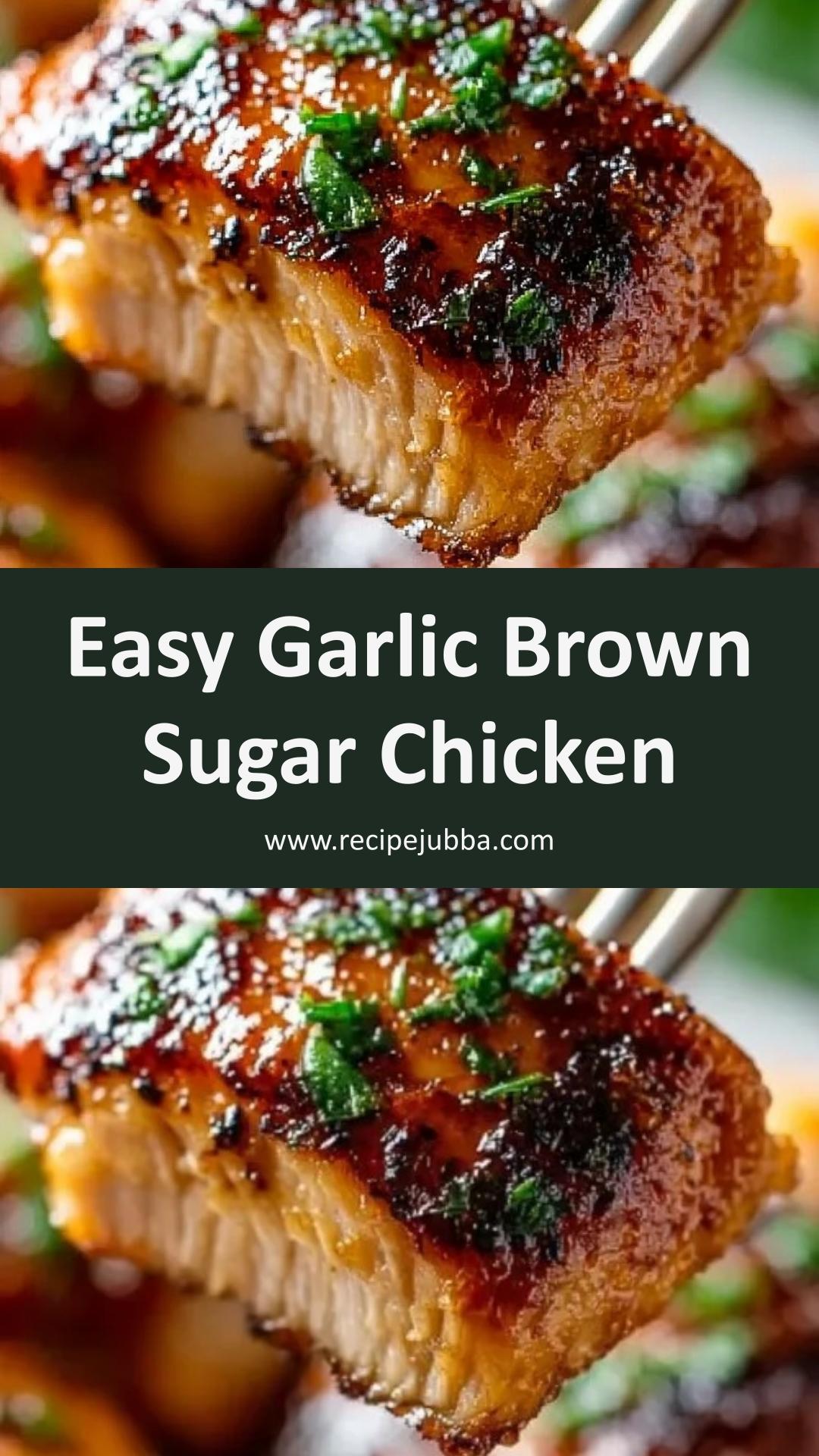 Garlic Brown Sugar Chicken with Golden Sear and Sweet Soy-Garlic Glaze — pin 1