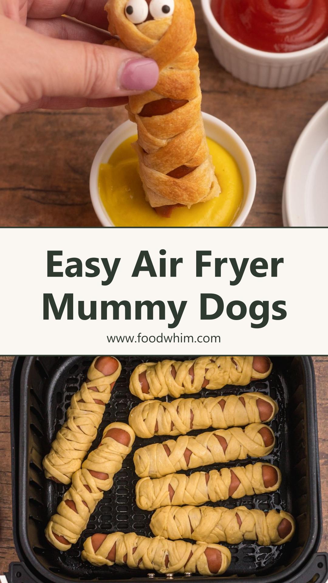 Air Fryer Mummy Dogs with Golden Crescent Dough — pin 1