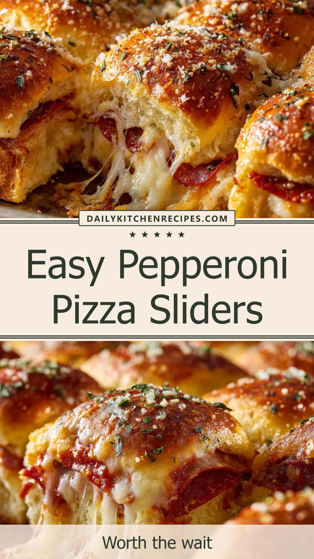 Pizza Sliders with Pepperoni and Garlic Butter — pin 1