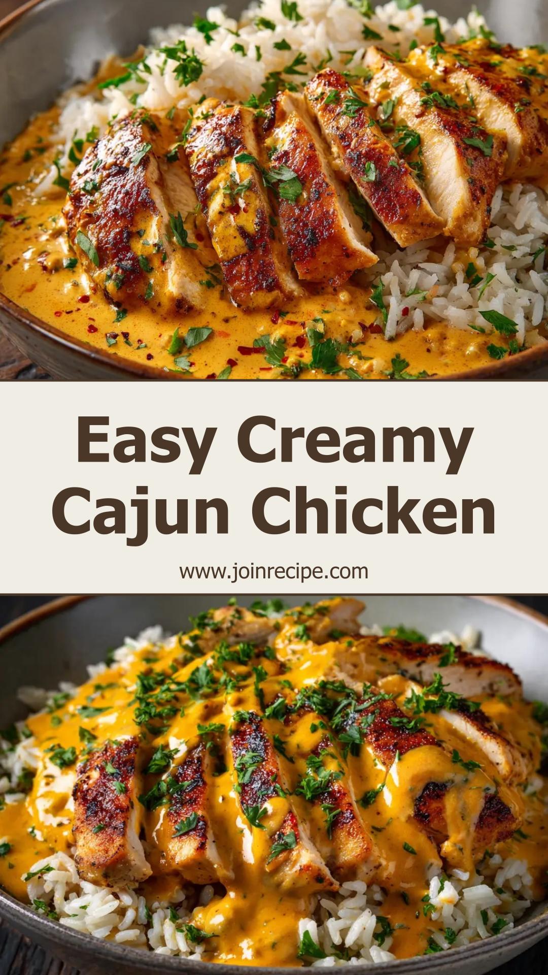 Creamy Cajun Chicken: 30-Minute Skillet Dinner — pin 1