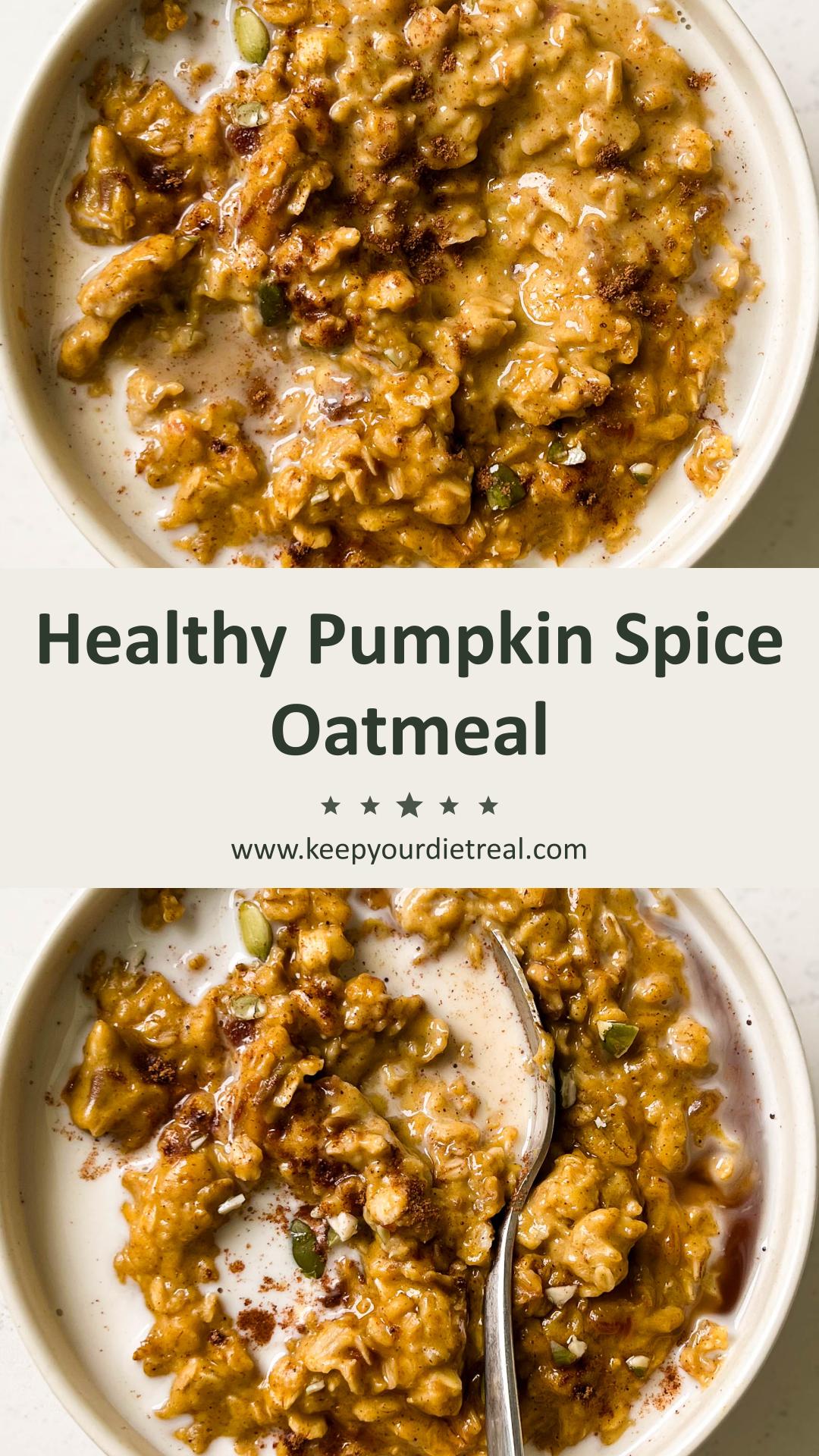 Pumpkin Spiced Oatmeal — pin 3