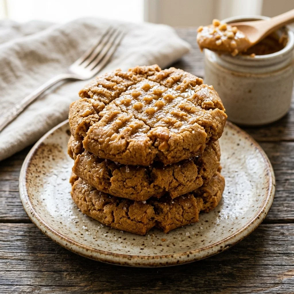 Peanut Butter Cookies: Simple, Gooey Treats with a Hint of Vanilla