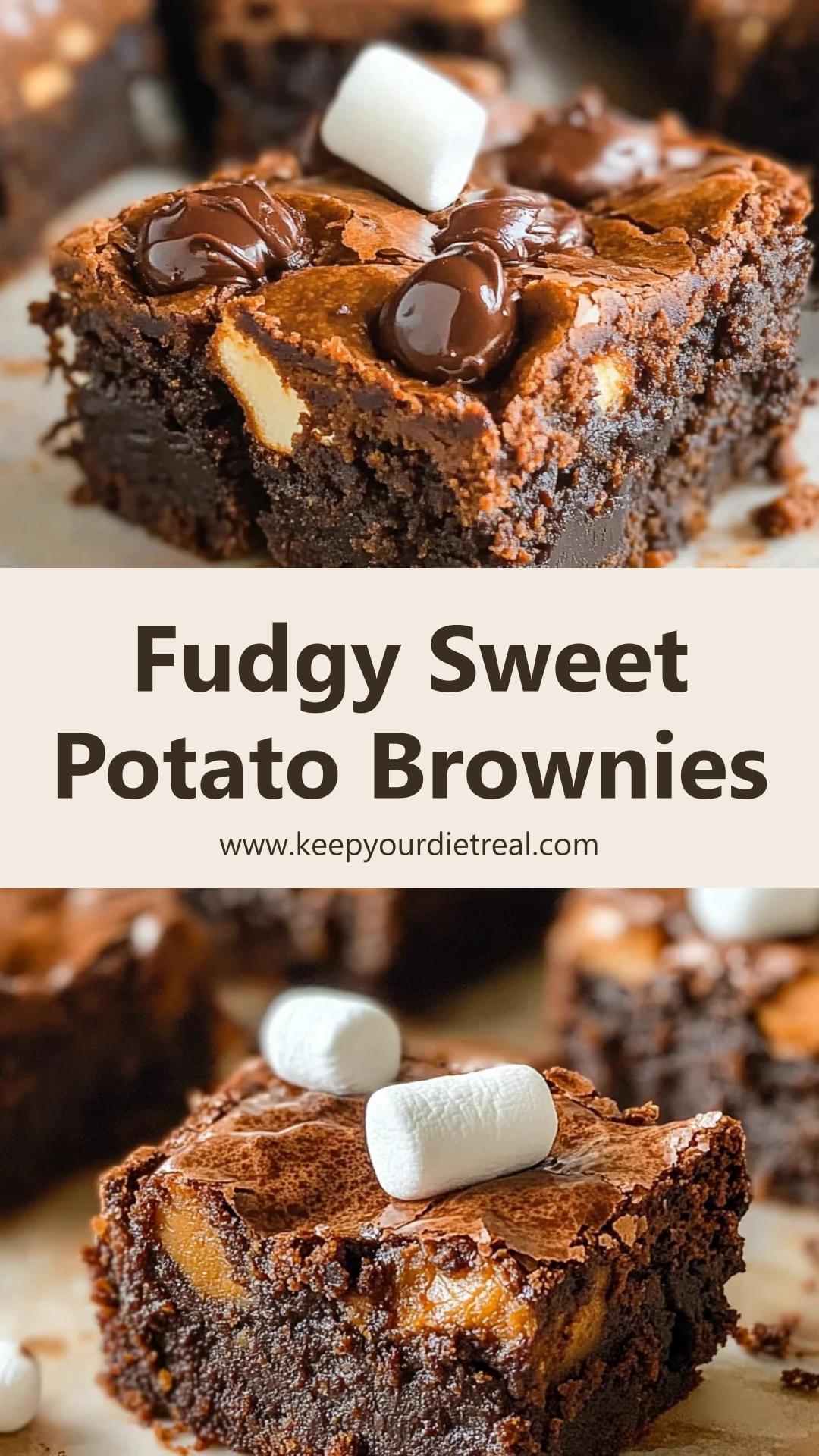 Flourless Sweet Potato Brownies: Fudgy Treats with Crispy Edges — pin 1