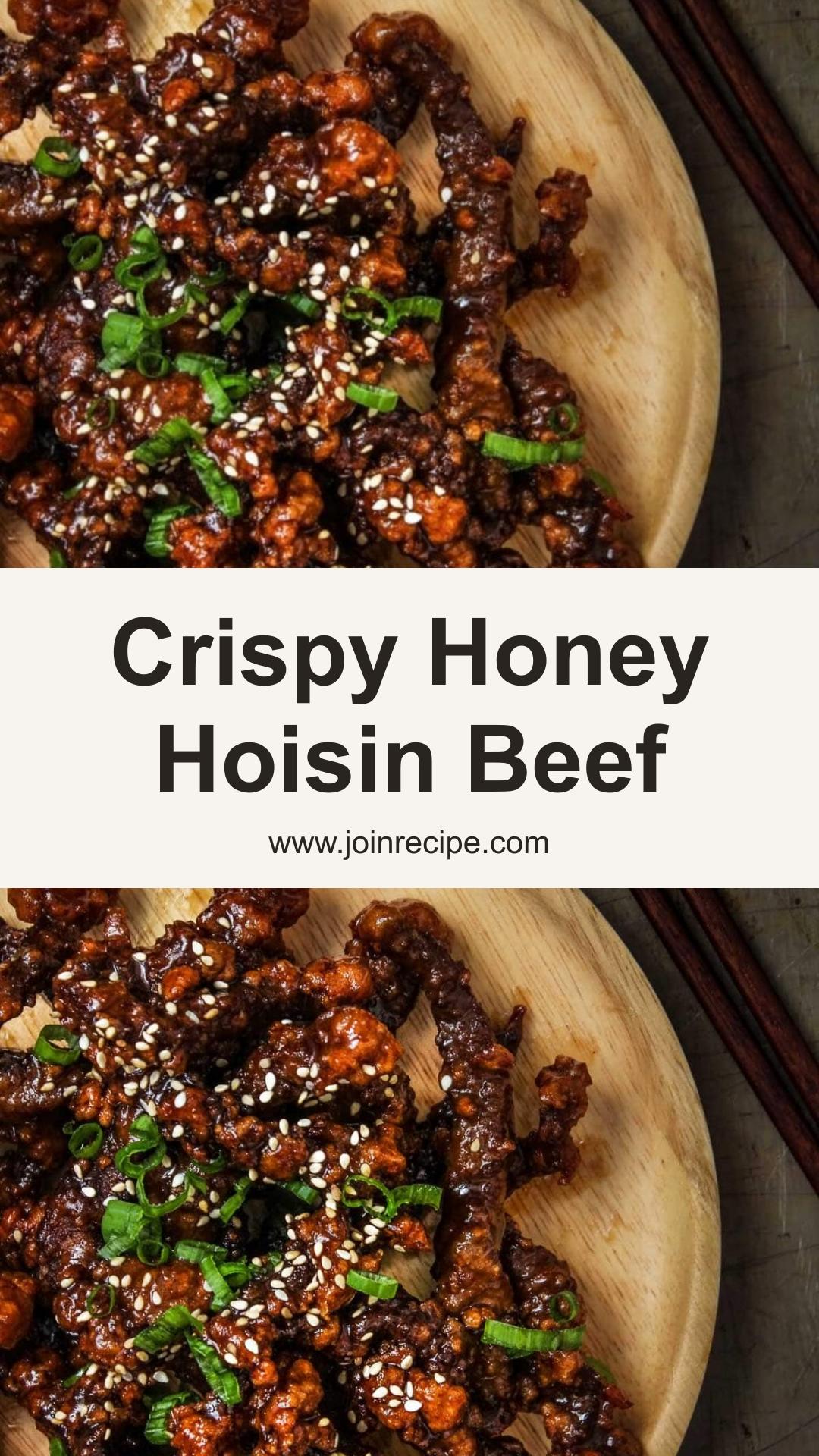 Sweet and Sticky Crispy Beef with Honey Hoisin Sauce — pin 1
