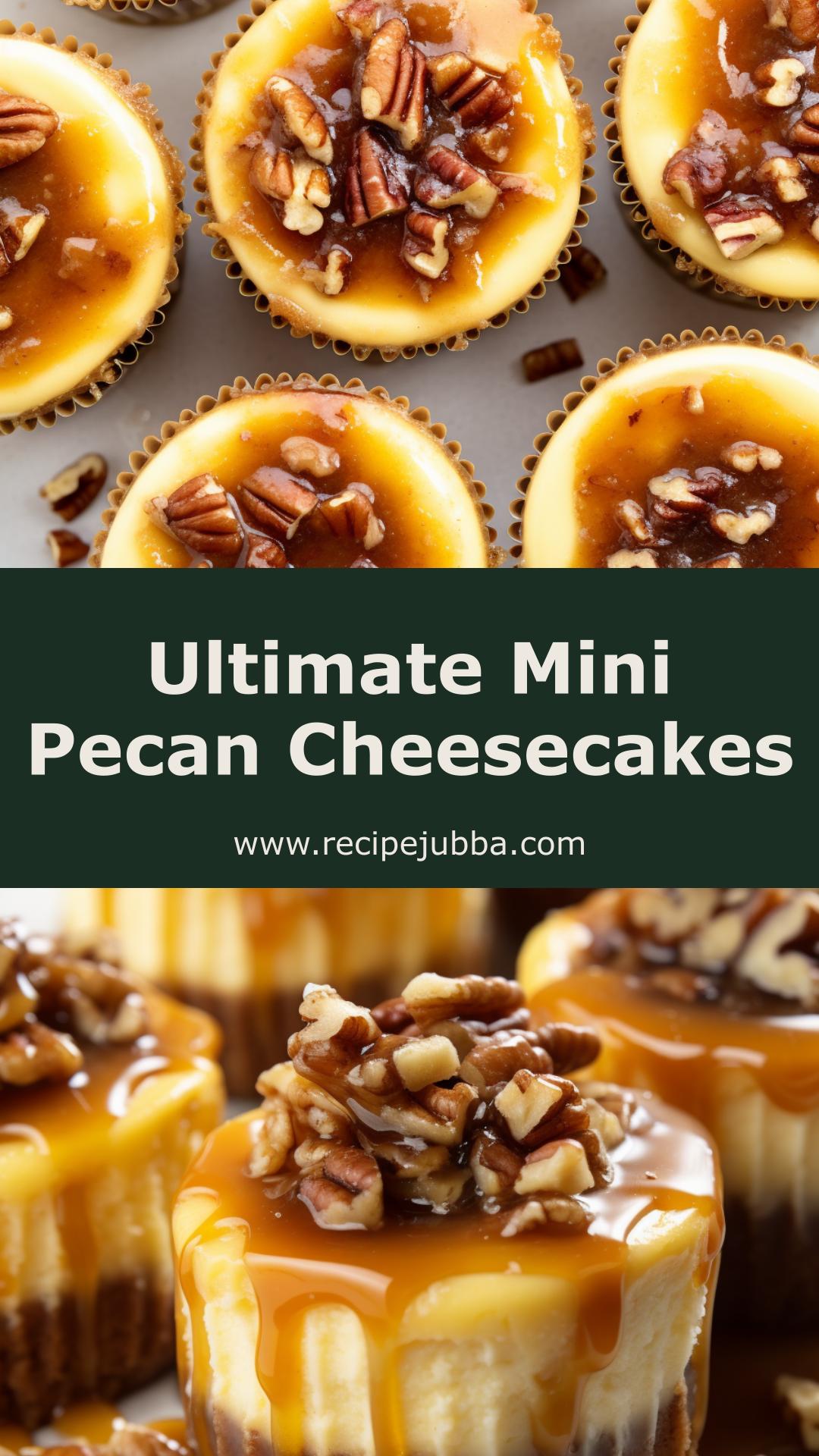 Mini Pecan Pie Cheesecakes with Toasted Pecans and Cinnamon Graham Crust — pin 2