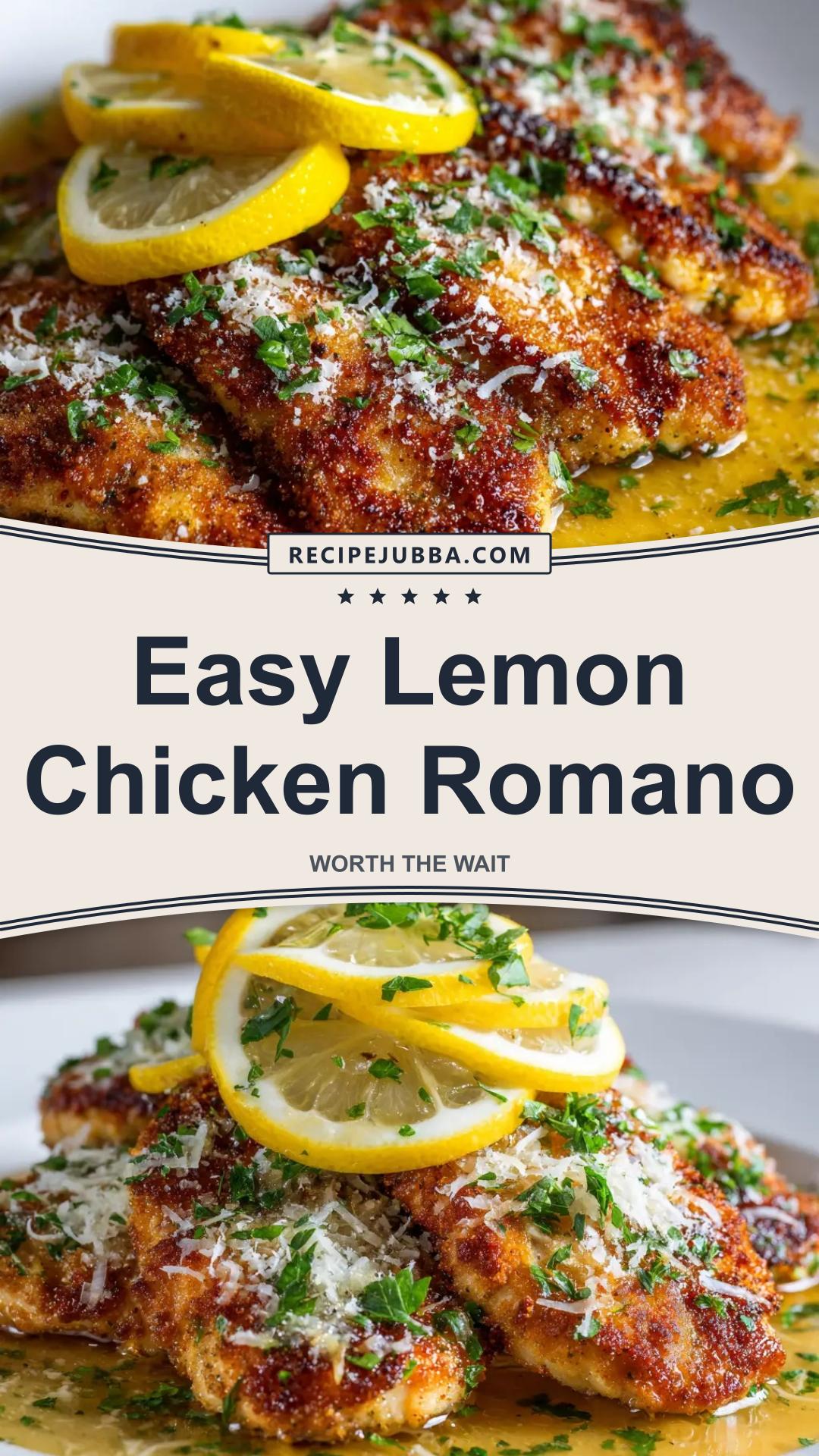 Lemon Chicken Romano with Lemon Butter Sauce — pin 2