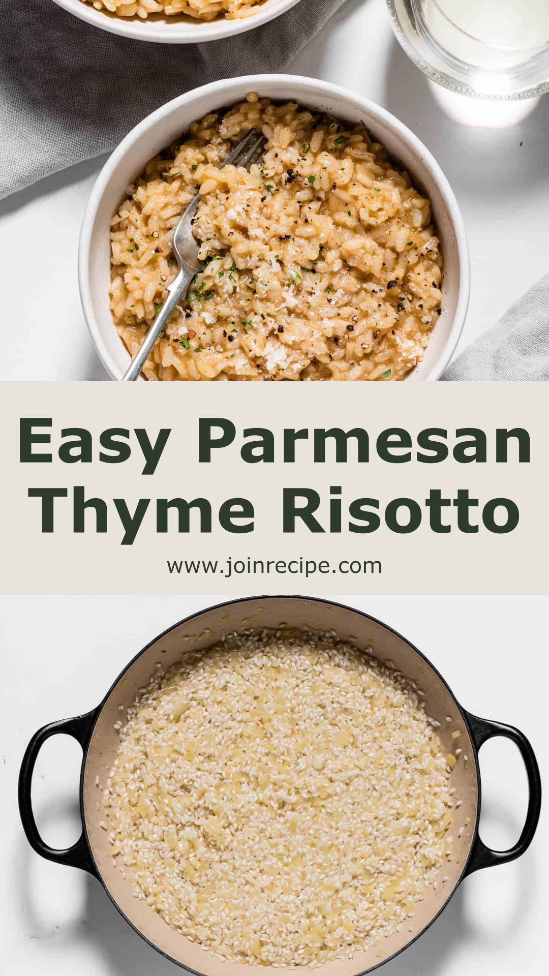 Easy Risotto Recipe with Parmesan and Thyme — pin 2