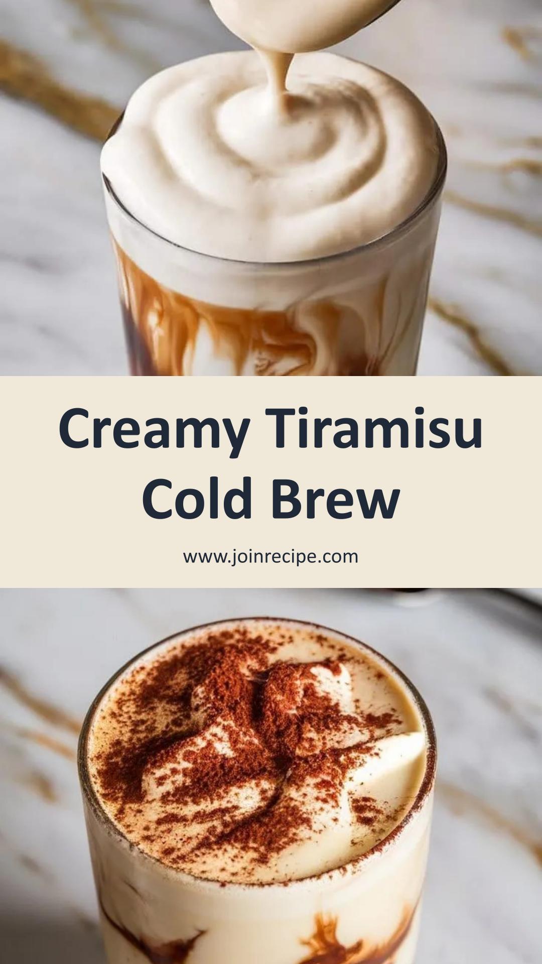 Tiramisu Cold Brew: Creamy Coffee Dessert in a Glass — pin 3