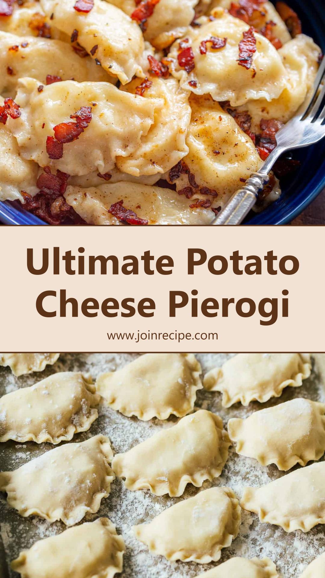 Homemade Potato Cheese Pierogi With Crisp Bacon Butter — pin 2