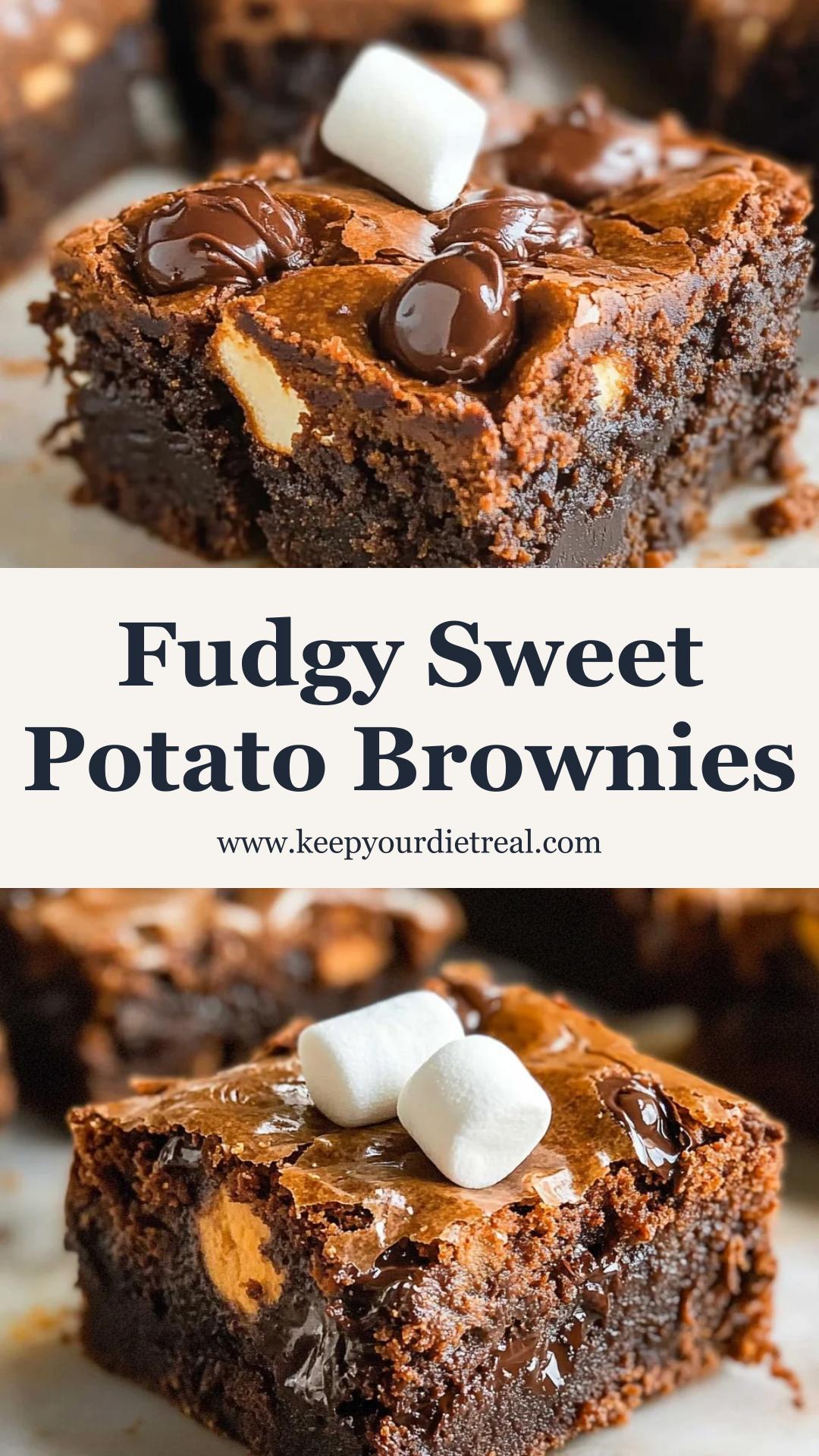 Flourless Sweet Potato Brownies: Fudgy Treats with Crispy Edges — pin 2