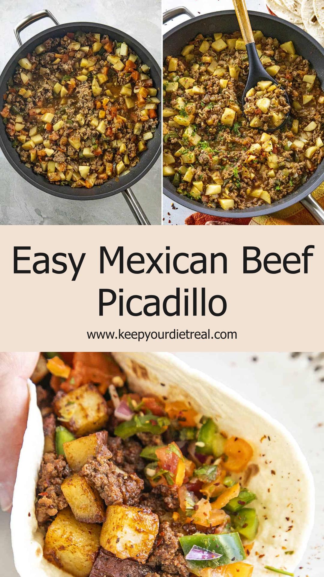 Mexican Picadillo with Ground Beef, Potatoes, and Jalapeños — pin 2