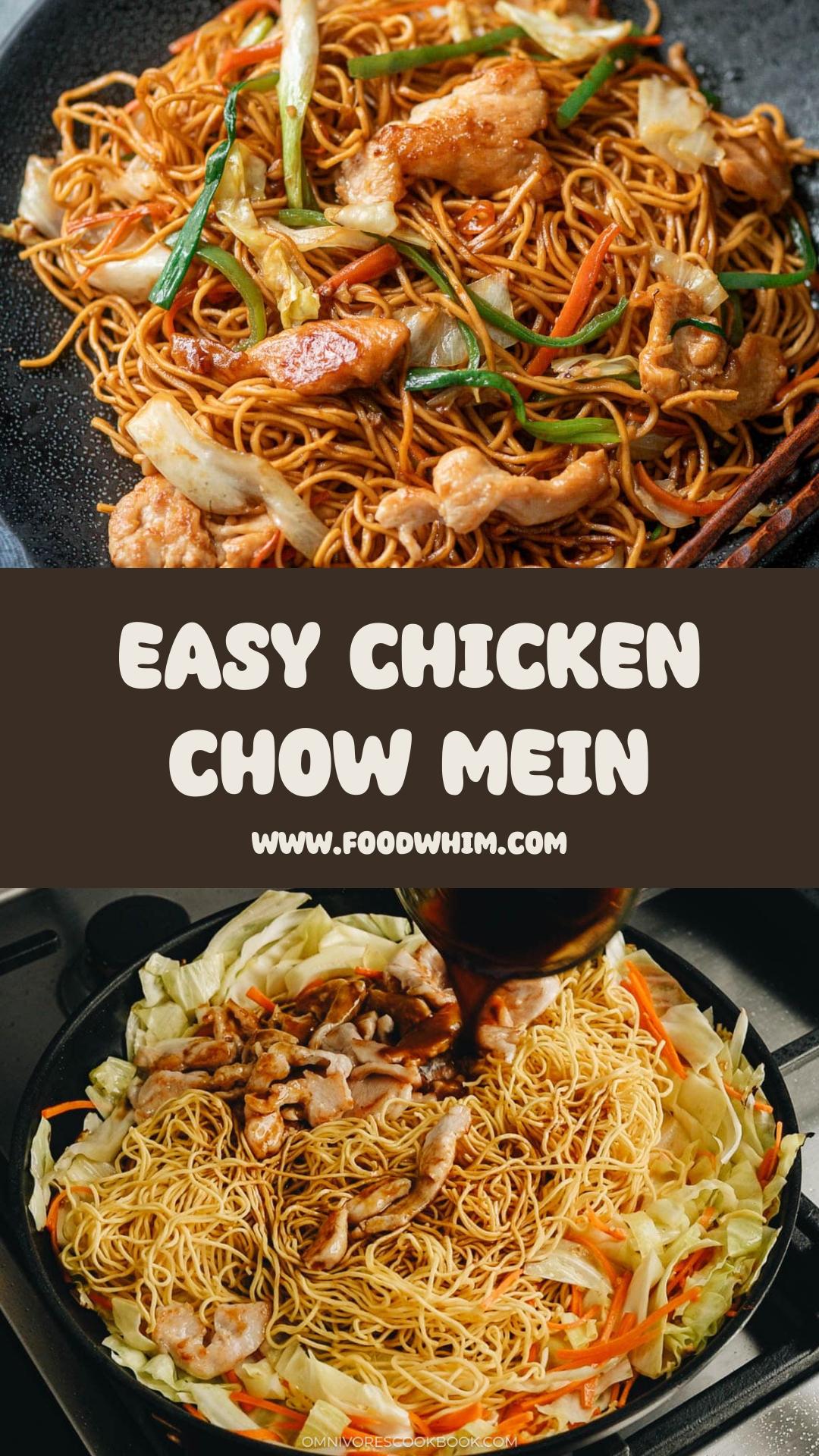 Chicken Chow Mein with Springy Noodles and Glossy Brown Sauce — pin 2