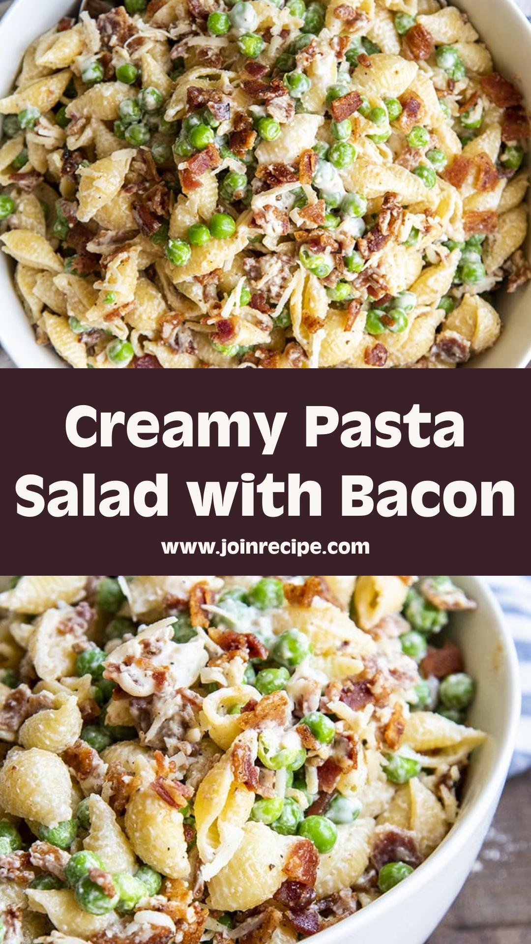 Creamy Pasta Salad: A Hearty Side with Bacon and Peas — pin 2
