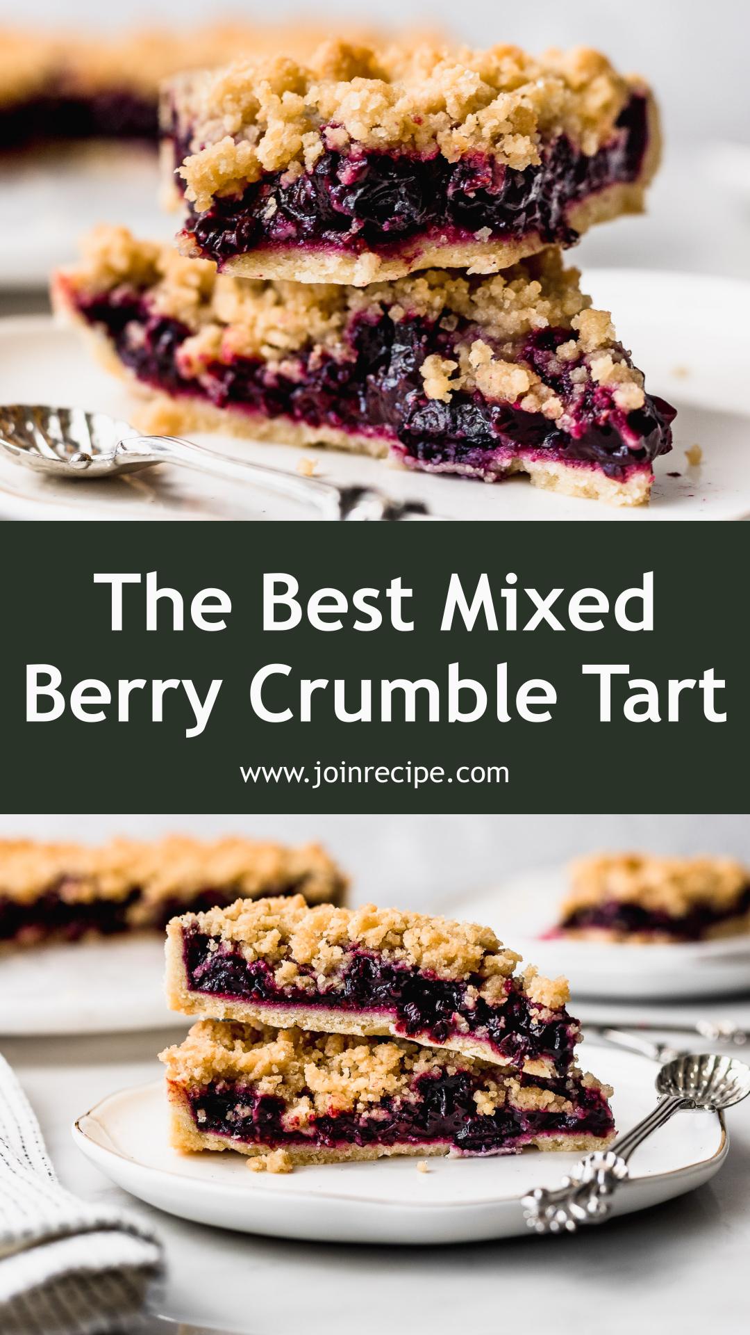 Mixed Berry Crumble Tart — pin 1