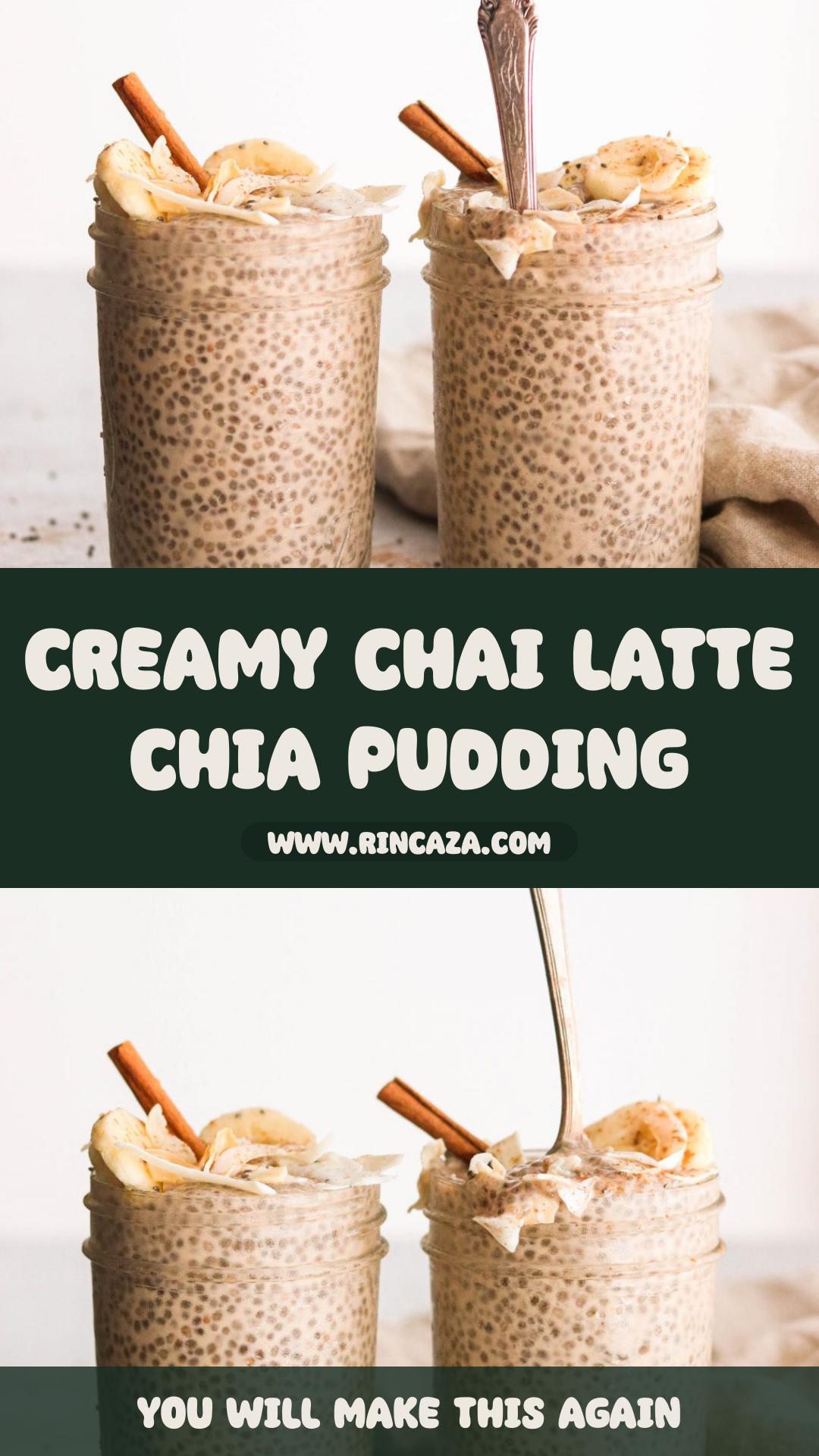 Vegan Chai Latte Chia Pudding with Creamy Cinnamon Spice — pin 2