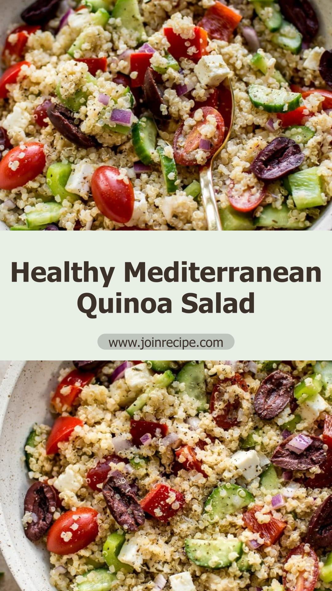 Mediterranean Quinoa Salad With Briny Olives and Crumbly Feta — pin 1