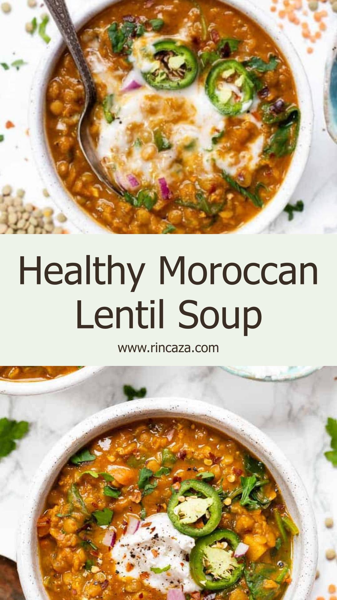 Moroccan Lentil Soup: One-Pot Meal Prep with Turmeric and Ginger — pin 1