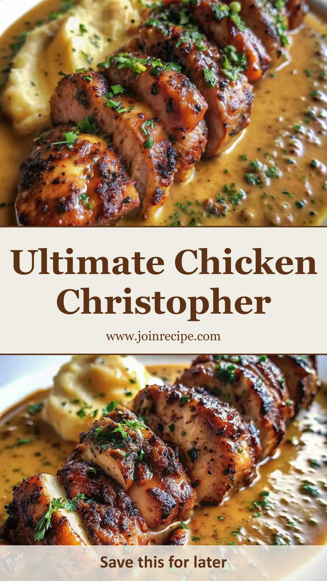 Morton’s Steakhouse Chicken Christopher with Crispy Chicken and Garlic Butter Sauce — pin 1