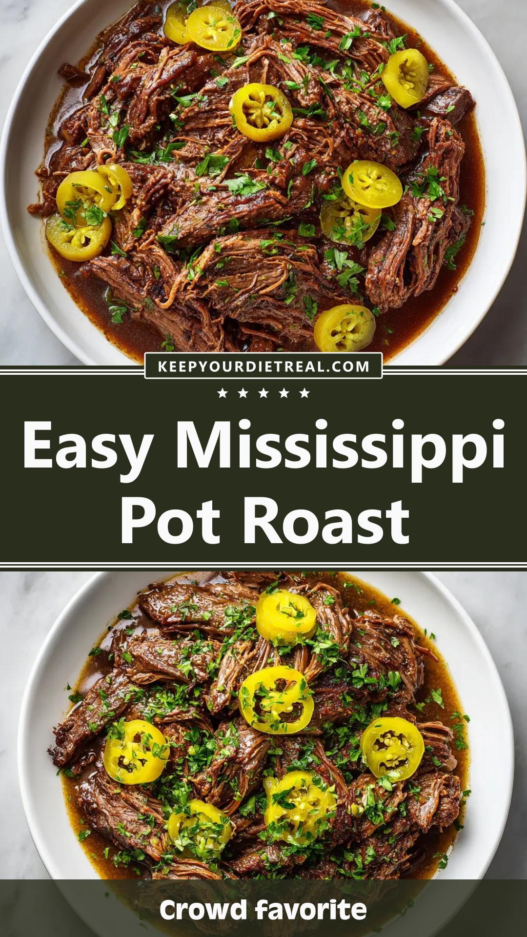 Mississippi Pot Roast: Easy Slow Cooker Dinner — pin 2