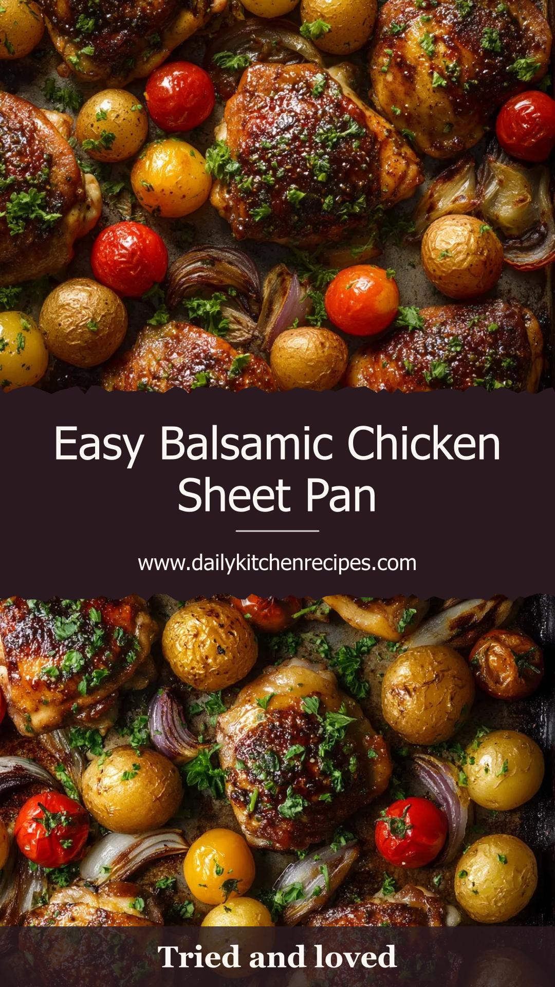 Sheet Pan Balsamic Chicken with Roasted Vegetables — pin 1