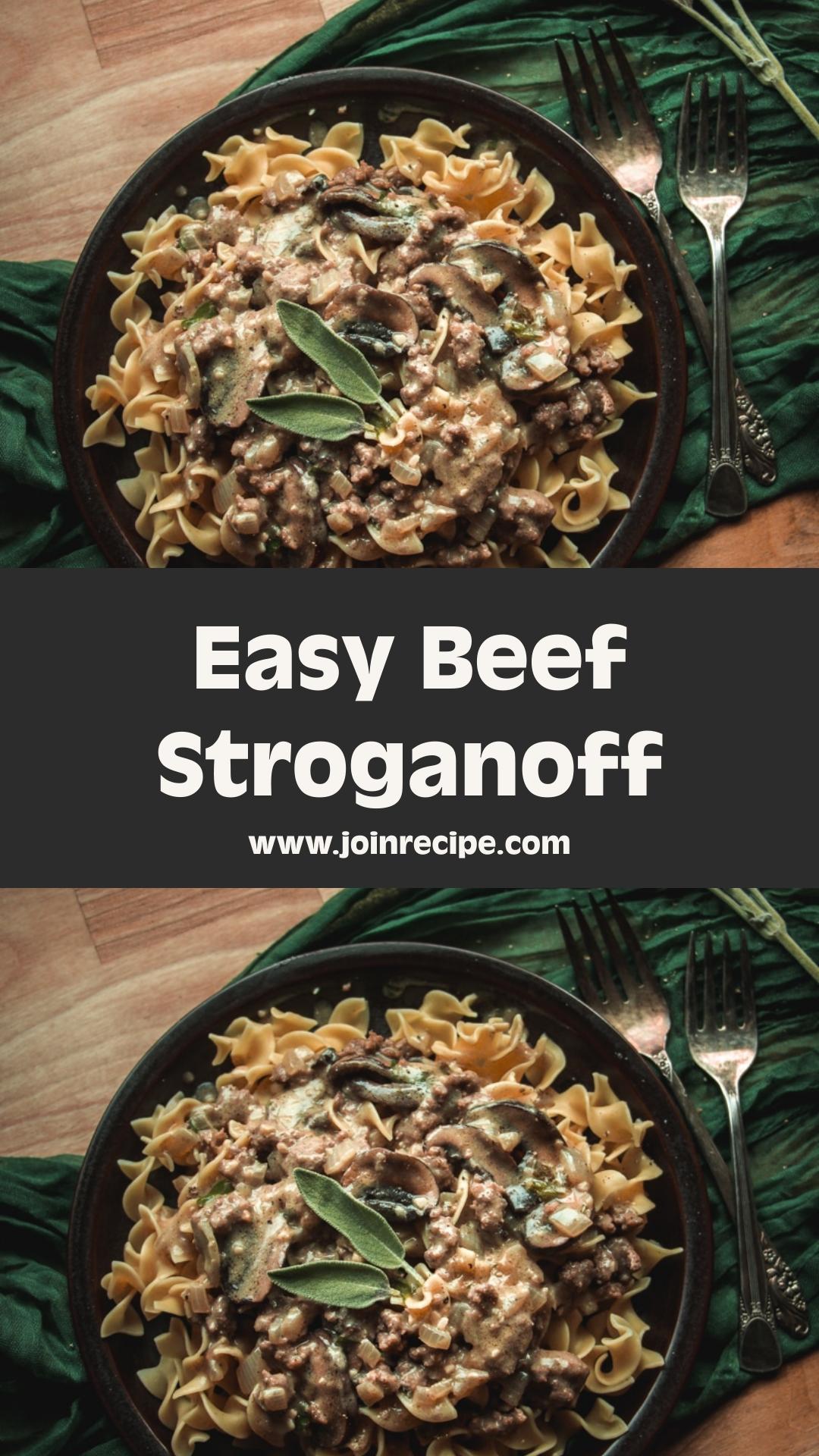 Easy Beef Stroganoff — pin 1