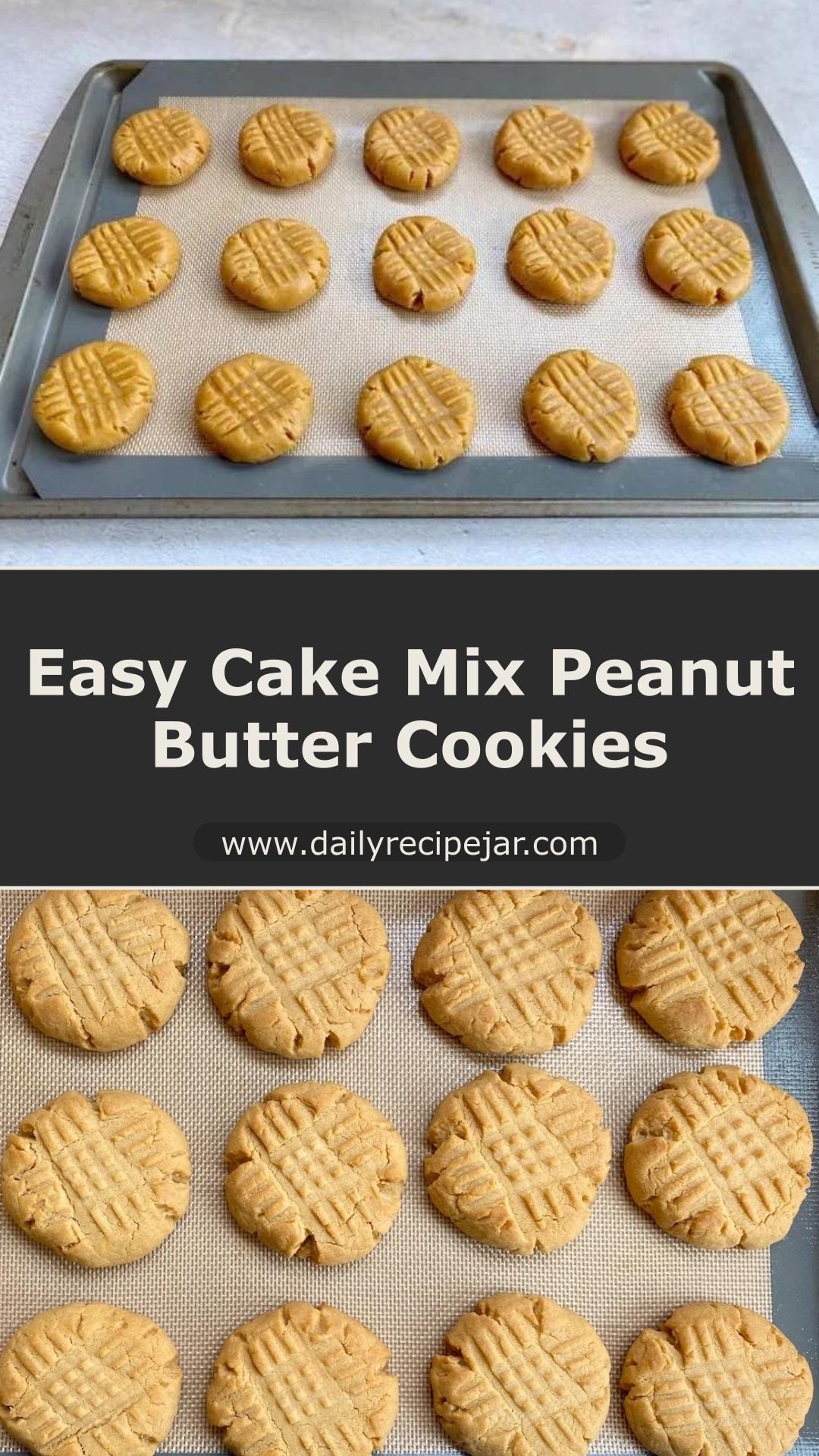 Cake Mix Peanut Butter Cookies With Crisp Edges and Chewy Centers — pin 2