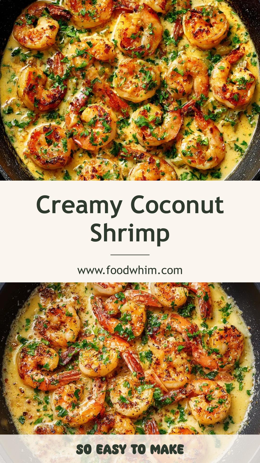 Creamy Coconut Shrimp with Lime and Ginger — pin 1