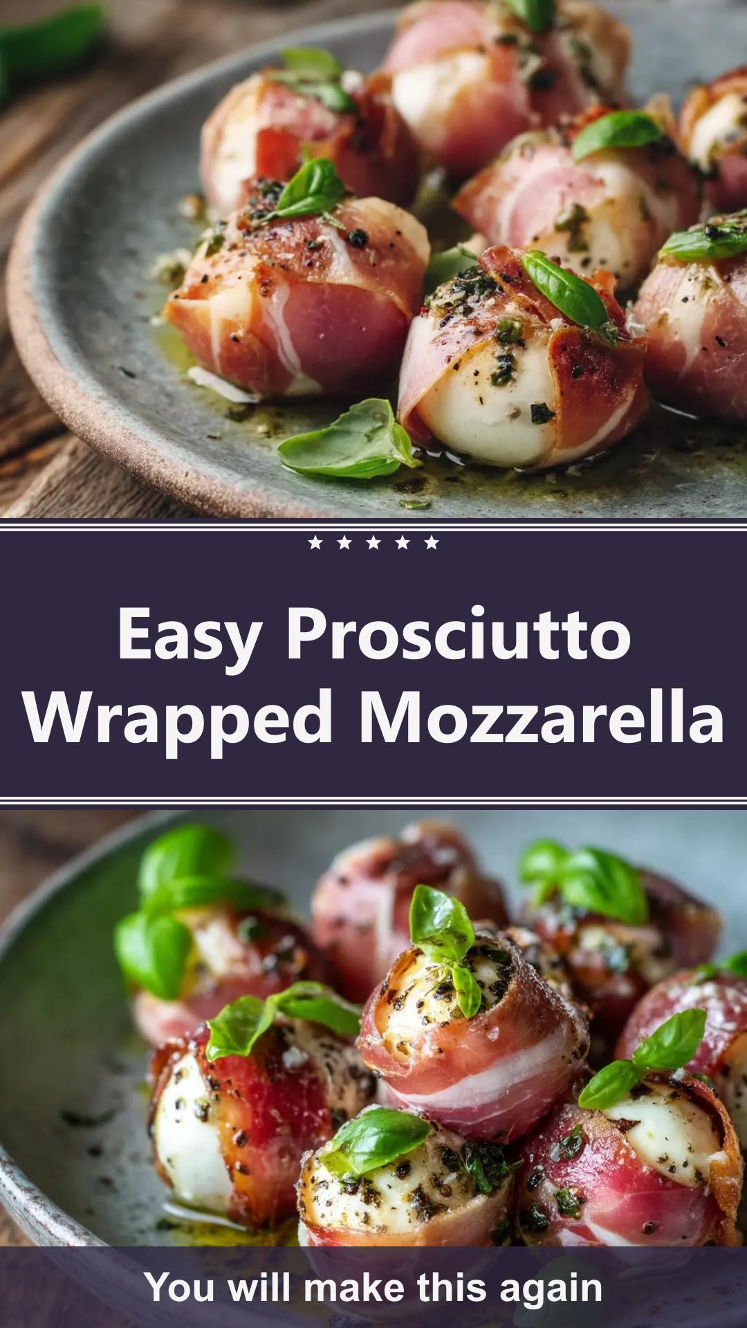 Prosciutto Wrapped Mozzarella with Balsamic Glaze — pin 2