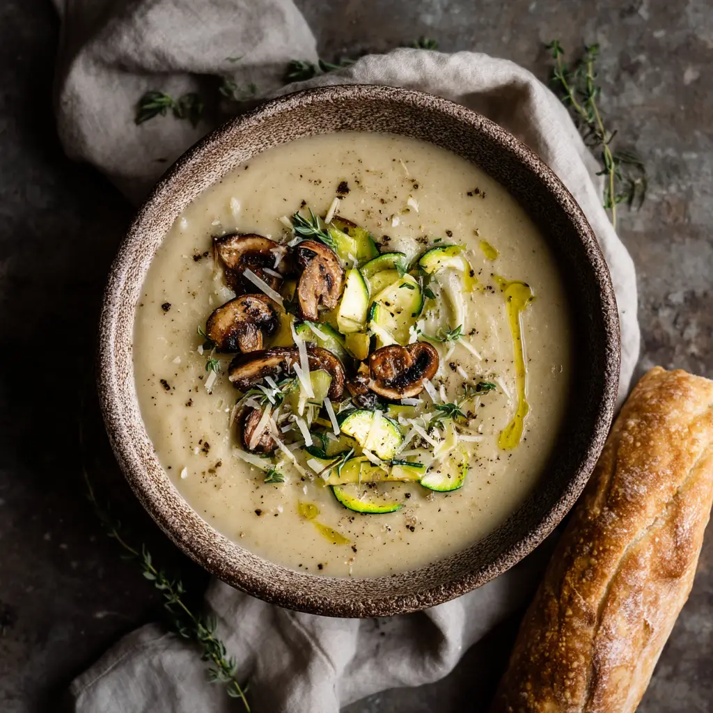 Ratatouille Soup with Eggplant and Zucchini