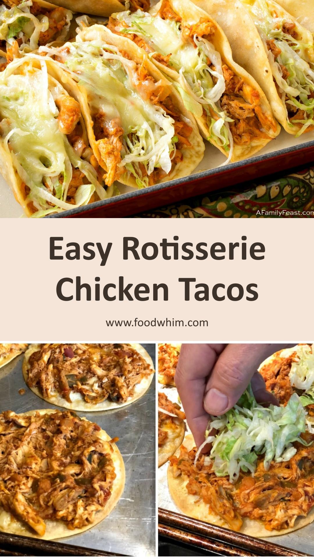 Easy Rotisserie Chicken Tacos: Flavorful Oven-Baked Crowd Pleaser — pin 1