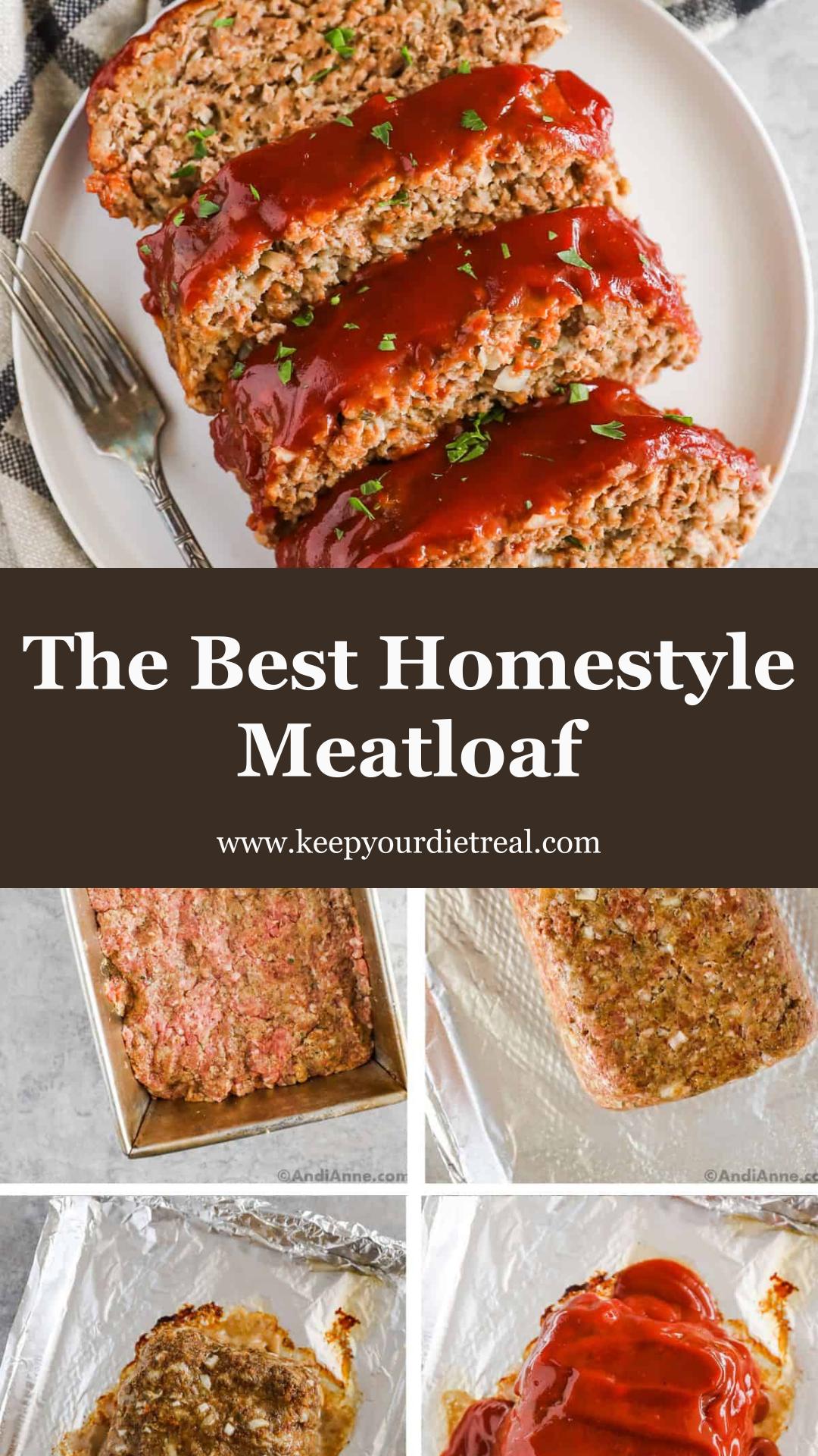 Classic Homestyle Meatloaf with Tangy Ketchup Glaze — pin 1