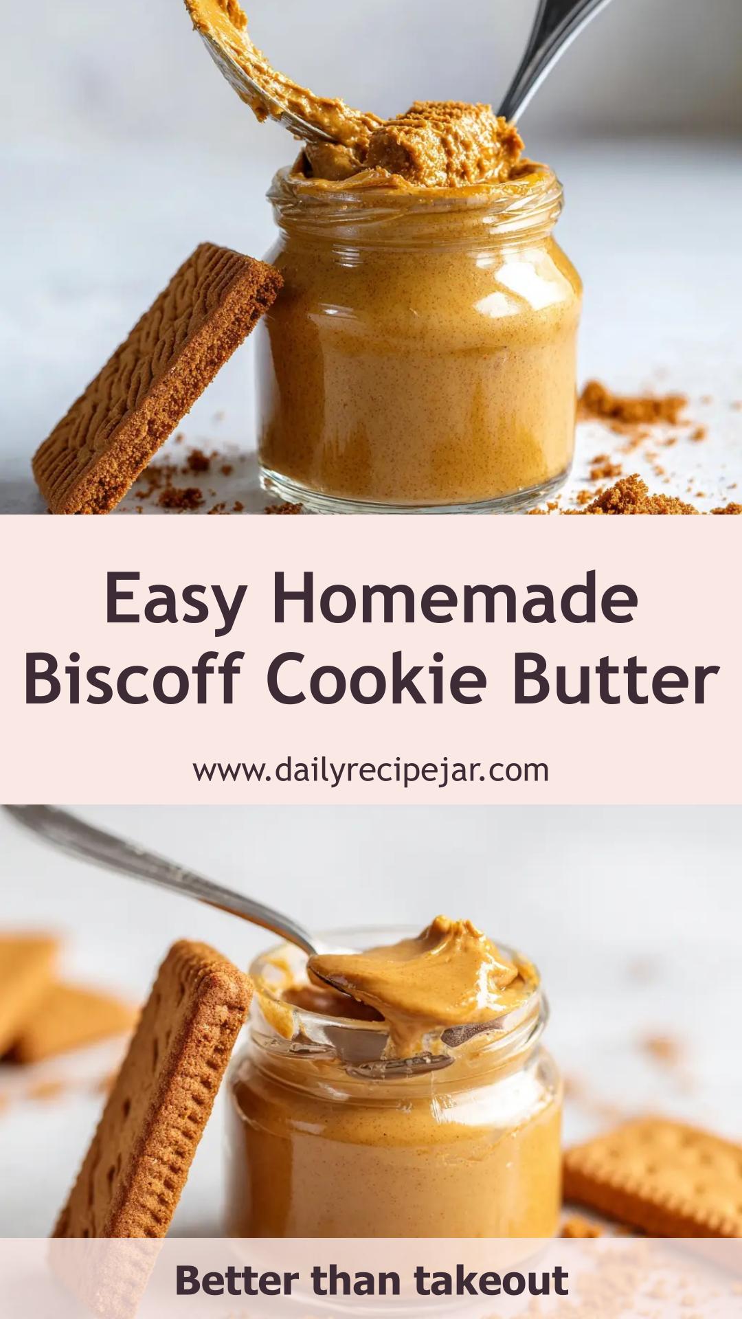 Homemade Biscoff Cookie Butter with Cinnamon and Brown Sugar — pin 1