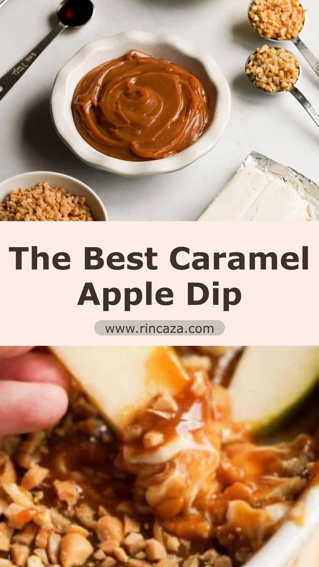 Cream Cheese Caramel Apple Dip with Crunchy Toffee Bits — pin 1