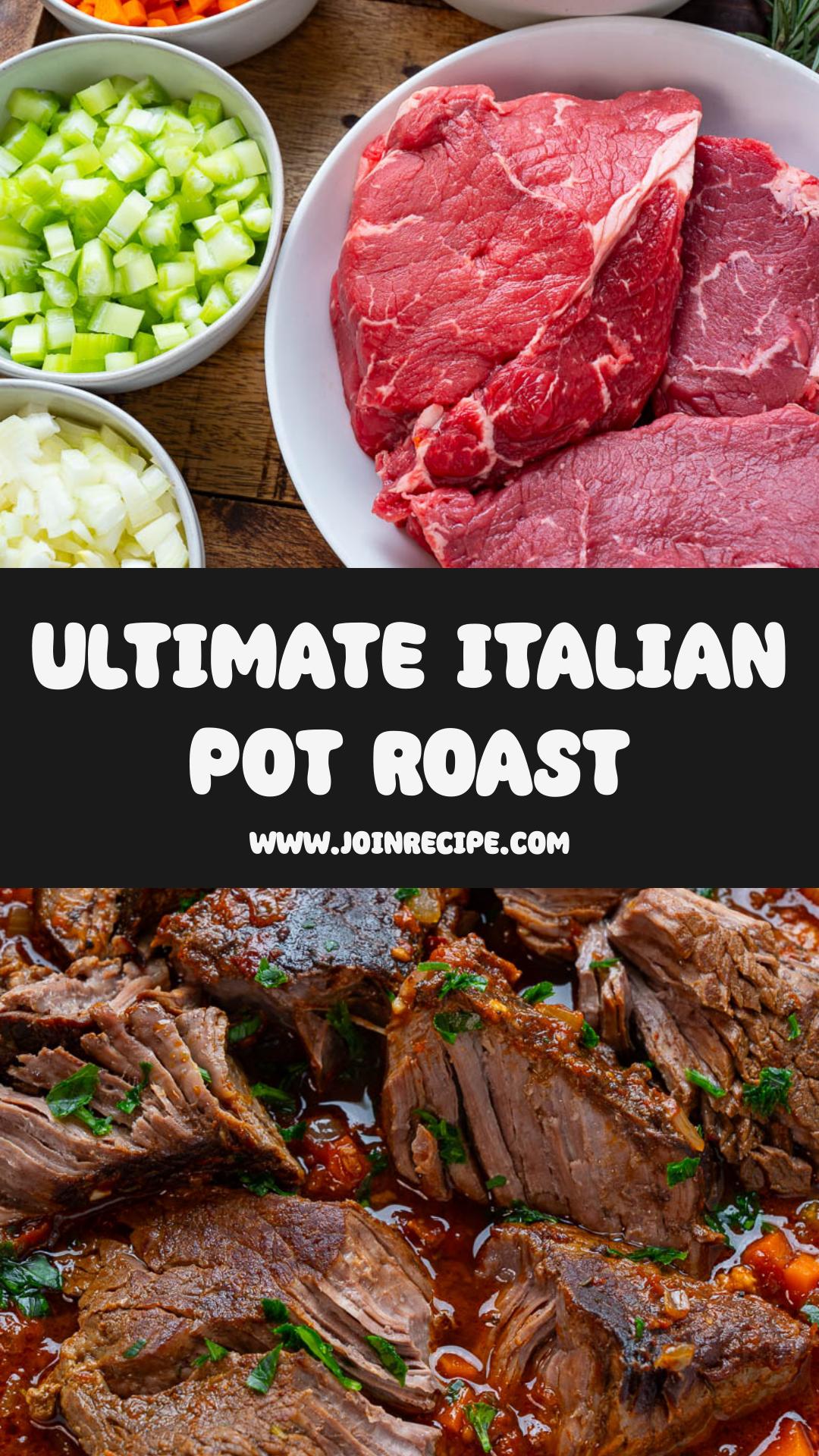 Italian Pot Roast (Stracotto) With Tomato Sauce and Tender Beef — pin 1