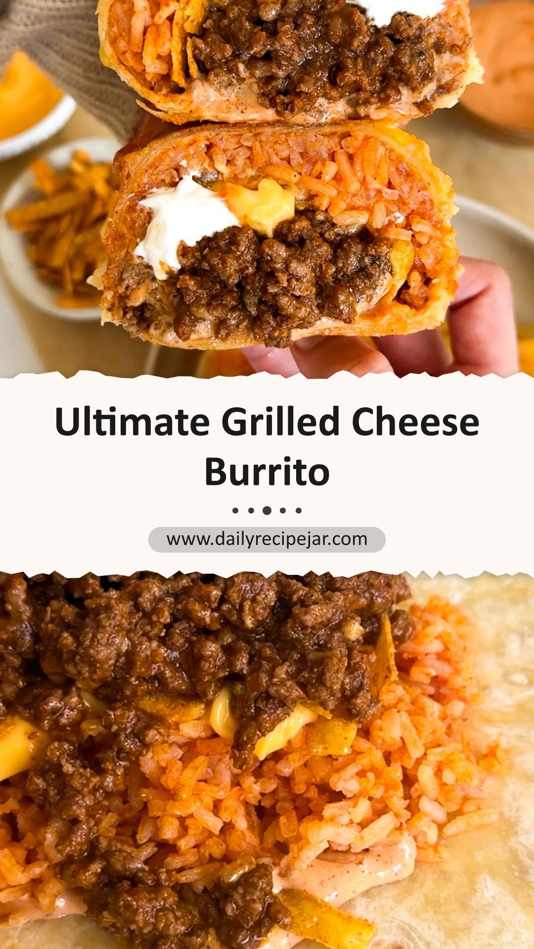 Grilled Cheese Burrito With Spanish Rice and Chipotle Sauce — pin 1