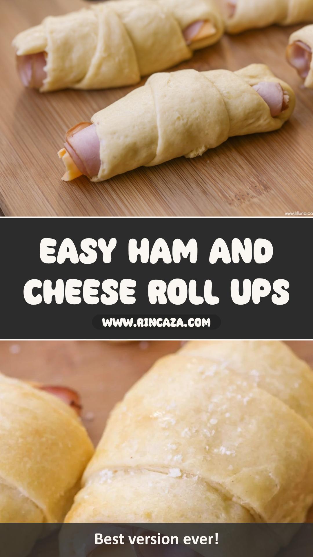 Hot Ham and Cheese Roll Ups With Soft Crescent Dough — pin 1