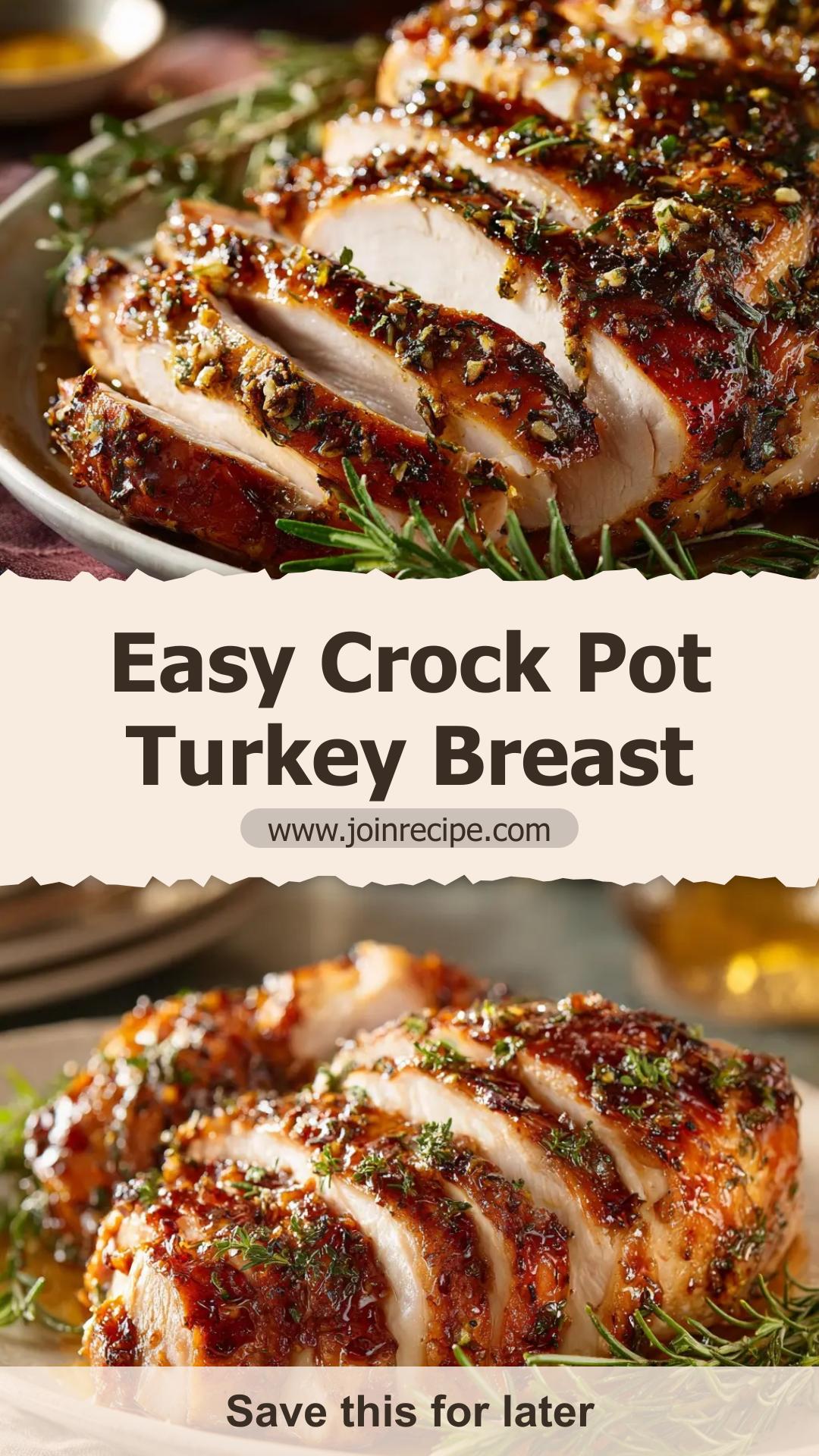 Crock Pot Turkey Breast with Herb Butter and Gravy — pin 2