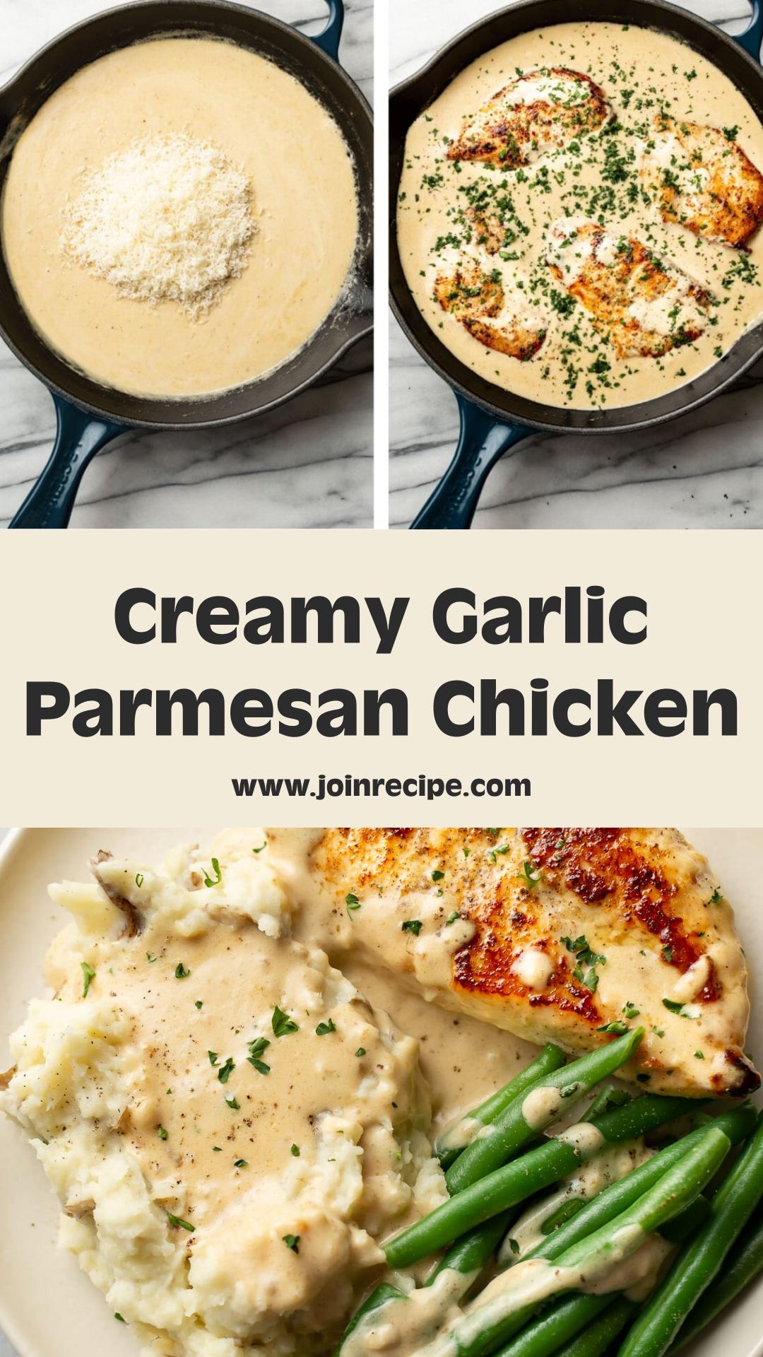 Creamy Garlic Parmesan Chicken with Juicy Seared Cutlets — pin 2