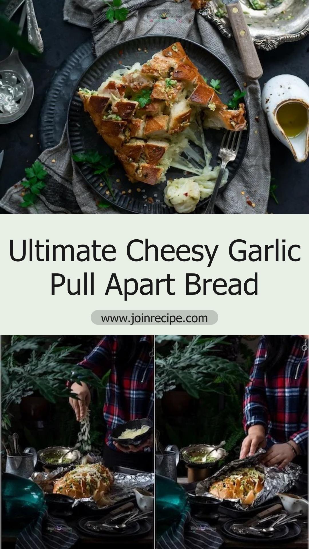 Cheesy Garlic Pull Apart Bread With Gooey Mozzarella — pin 2