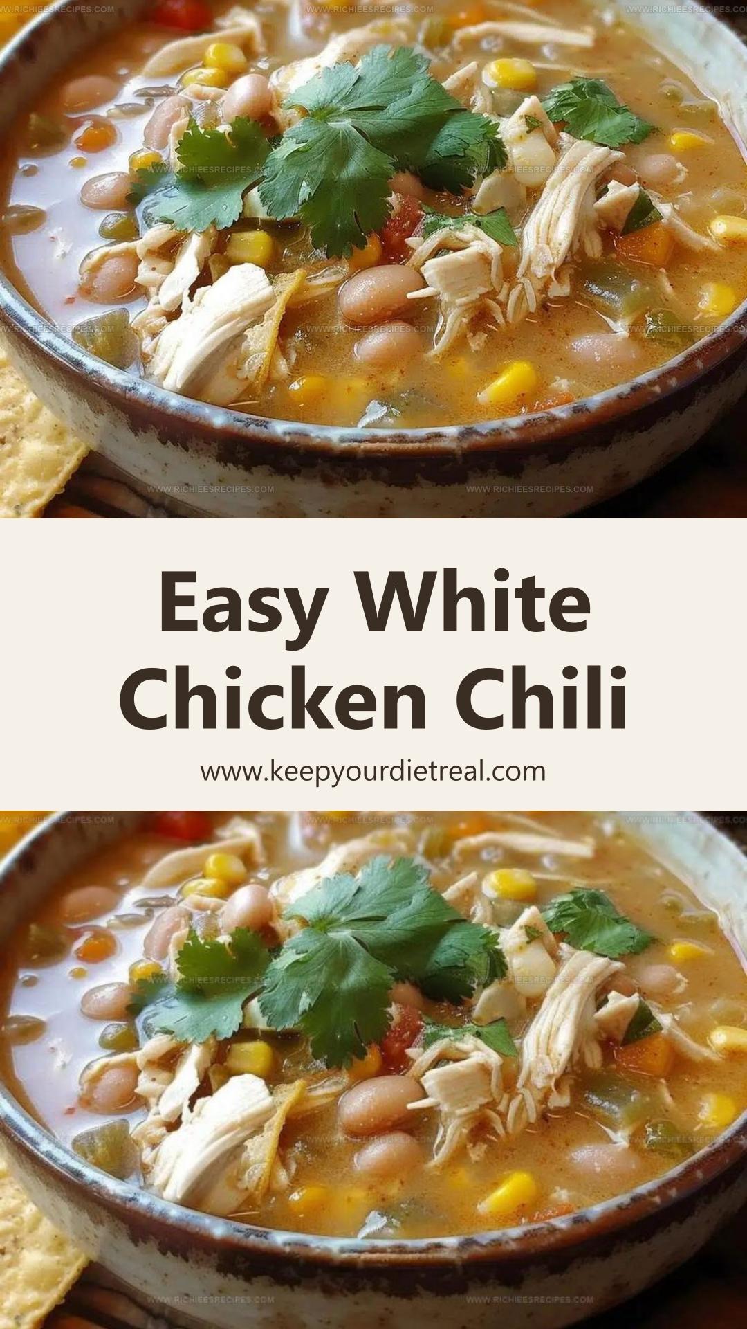 Hearty White Chicken Chili with Cream Cheese: A Cozy Family Favorite — pin 1