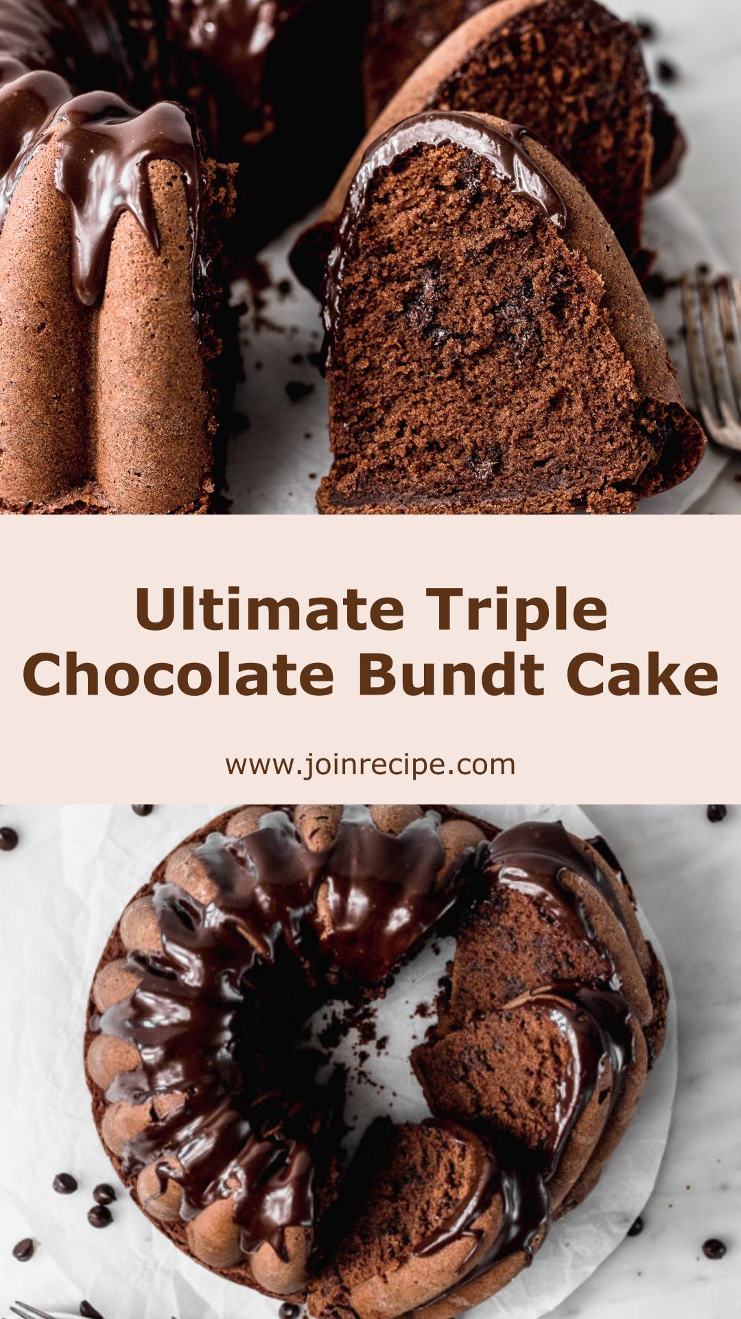 Triple Chocolate Bundt Cake — pin 2