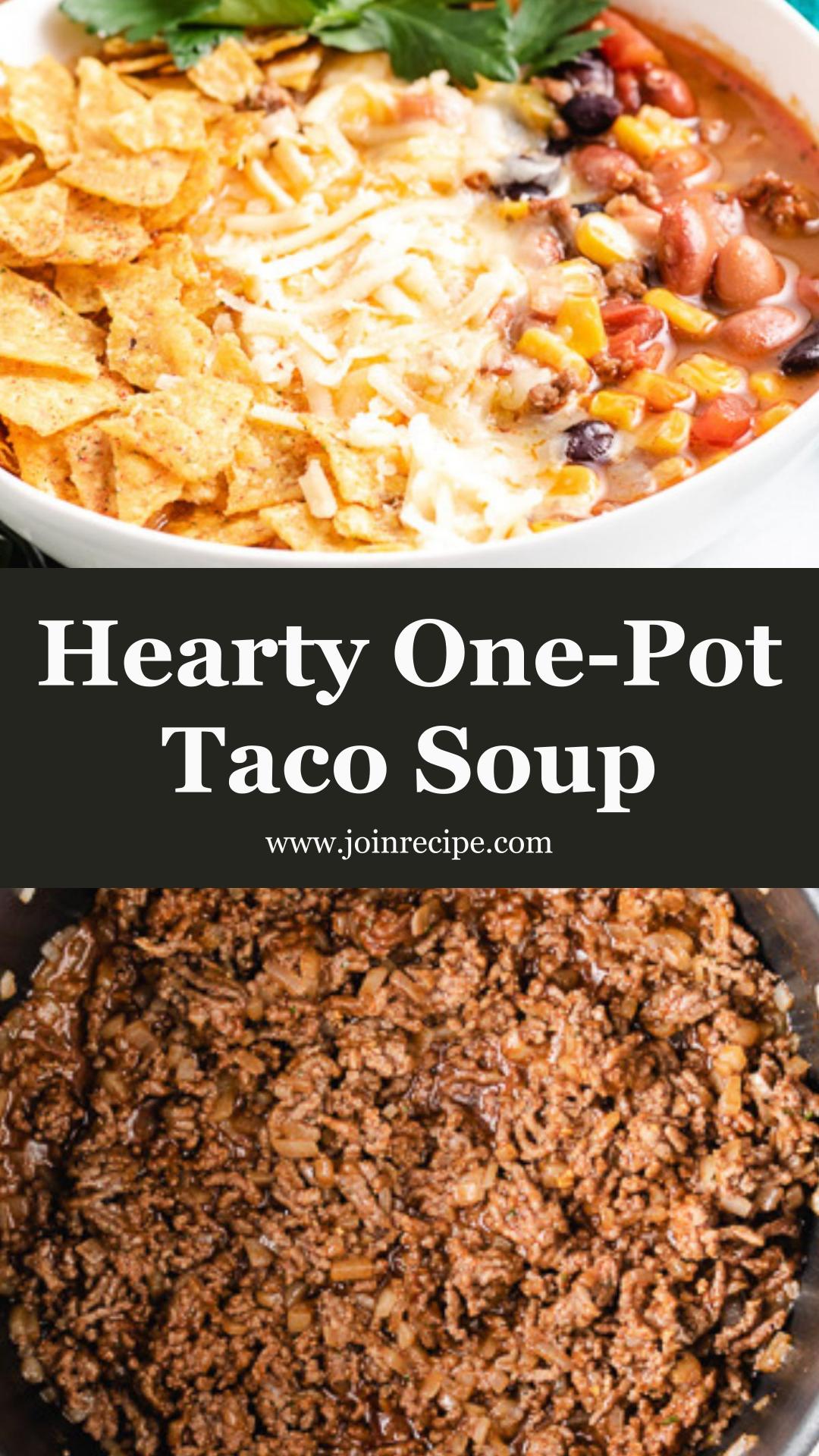 Hearty Stovetop Taco Soup: Thick and Flavorful One-Pot Meal — pin 1