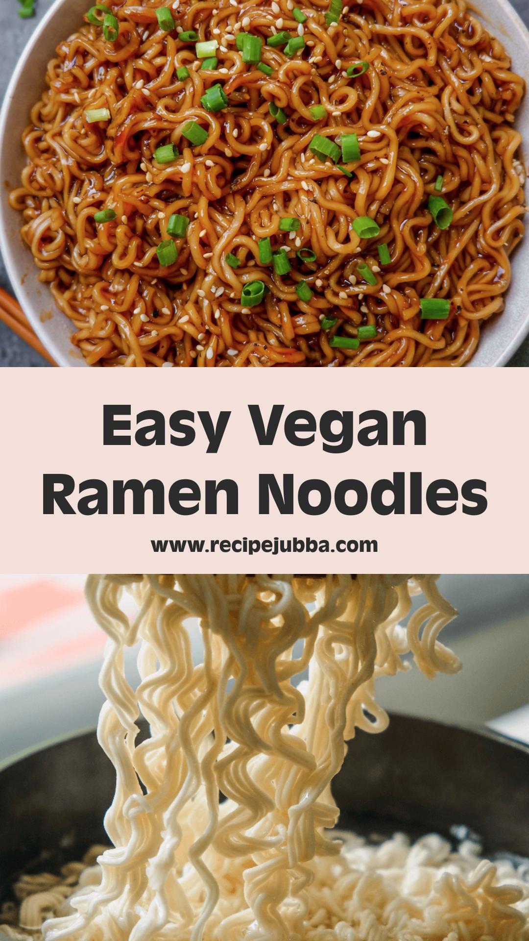 Saucy Vegan Ramen Noodles with Chewy Noodles and Tofu — pin 2